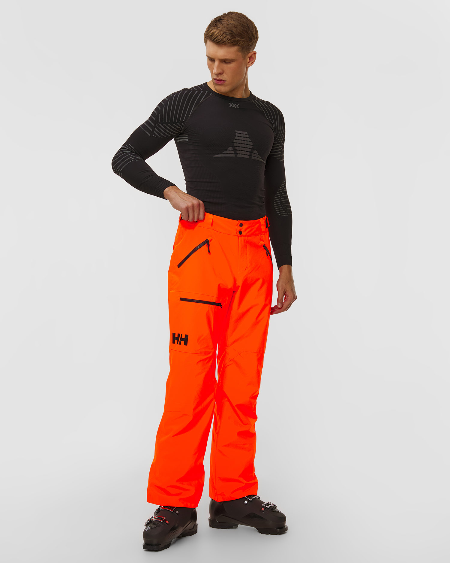 Pánske lyžiarske nohavice Helly Hansen Sogn Cargo Pant oranžové