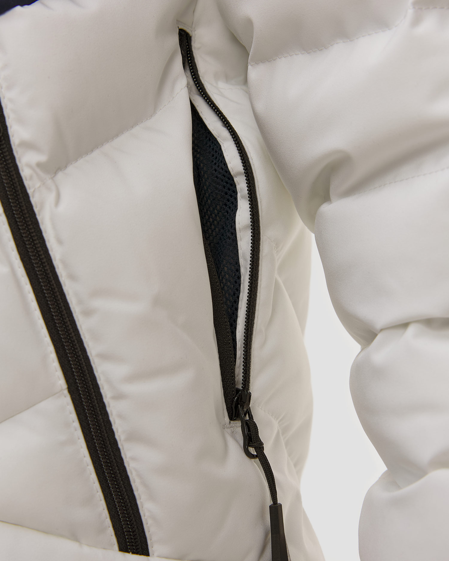 Geacă de schi pentru femei Helly Hansen W Imperial Short Puffy Jacket alb și bleumarin