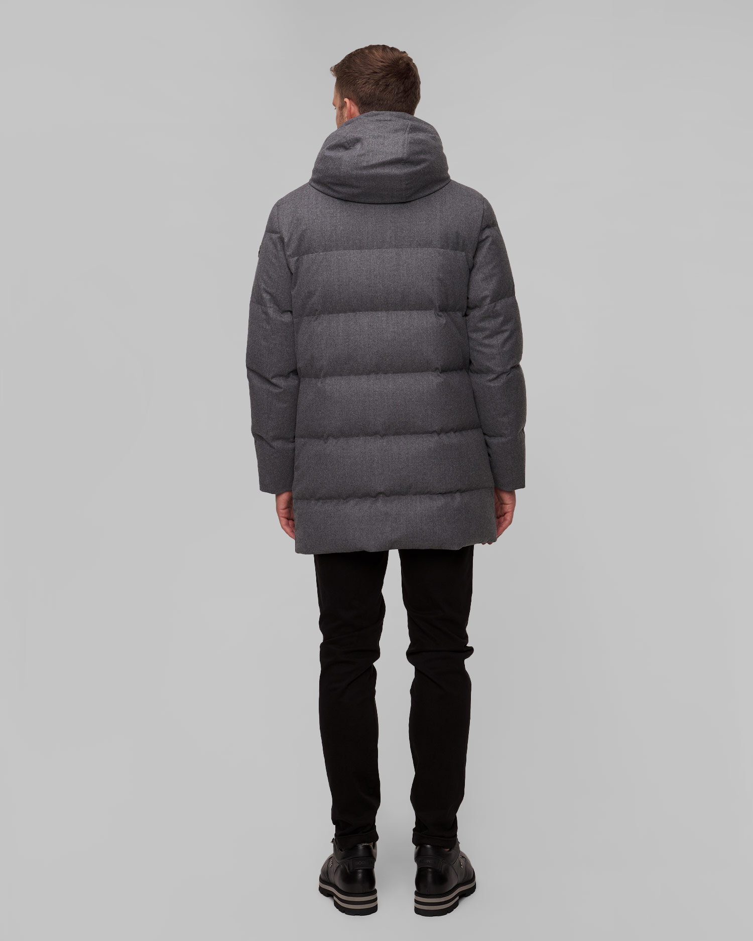 Woolrich Luxe Long Parka Wolljacke für Herren in Grau