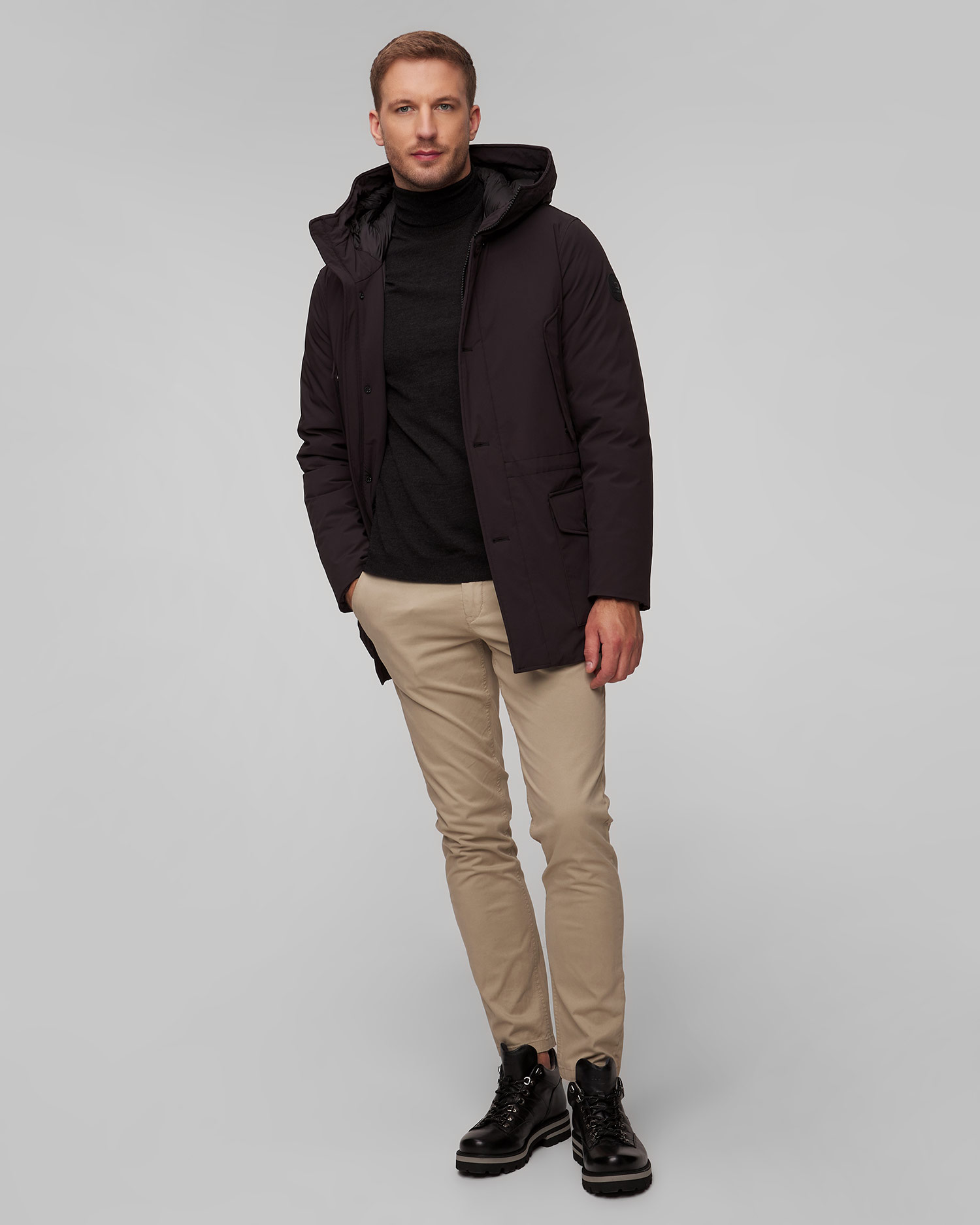 Woolrich Arctic Stretch Down Parka Daunenparka für Herren in Schwarz