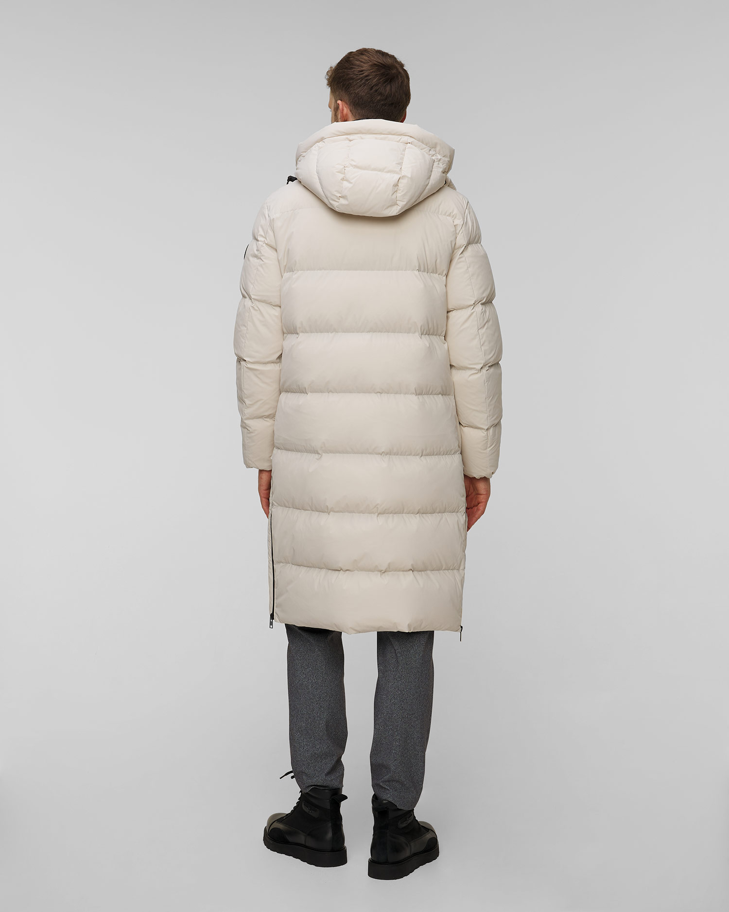 Pánska béžová páperová bunda Woolrich Sierra Supreme Down Parka