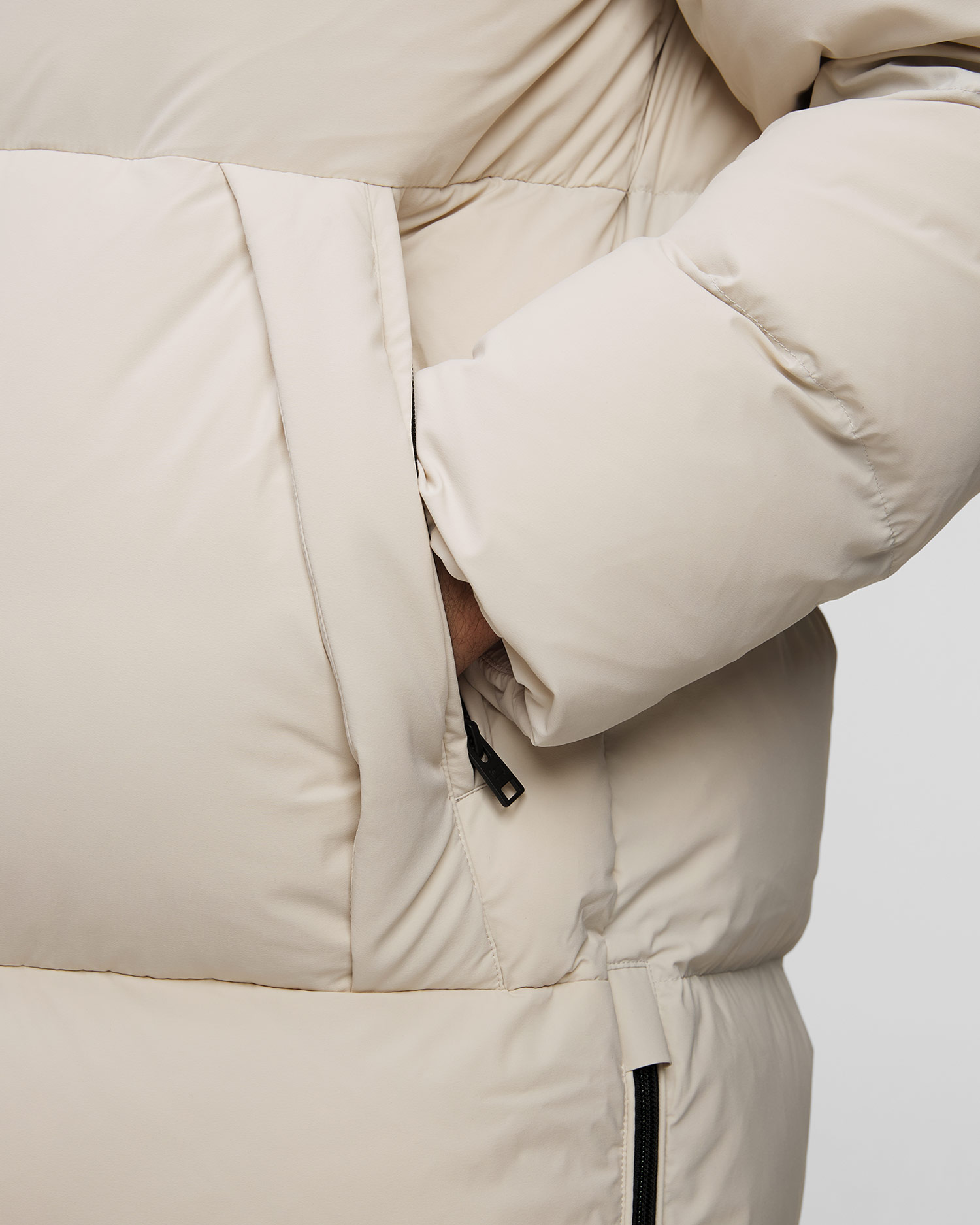 Pánska béžová páperová bunda Woolrich Sierra Supreme Down Parka