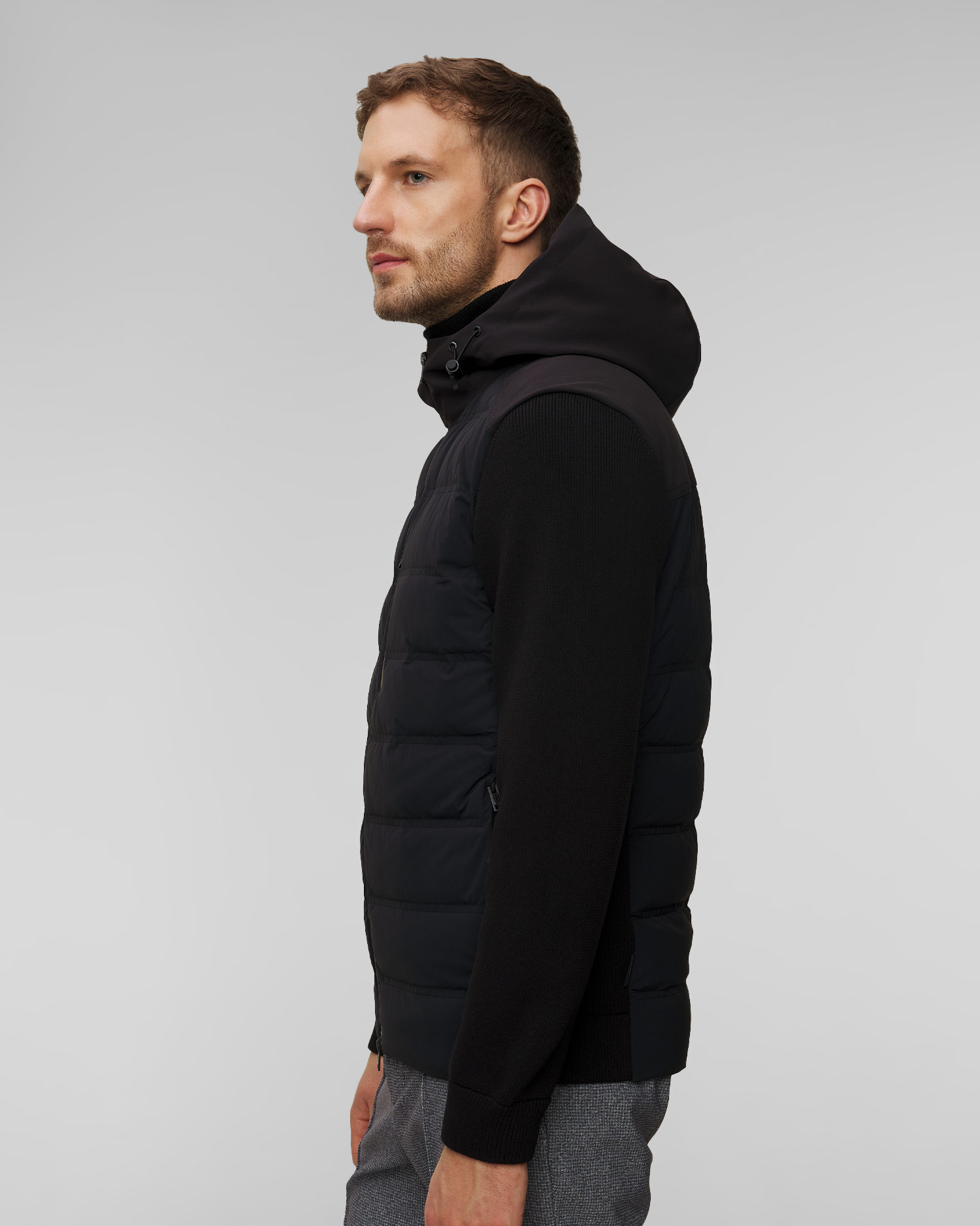 Veste bleu marine pour hommes Woolrich Bering Hybrid