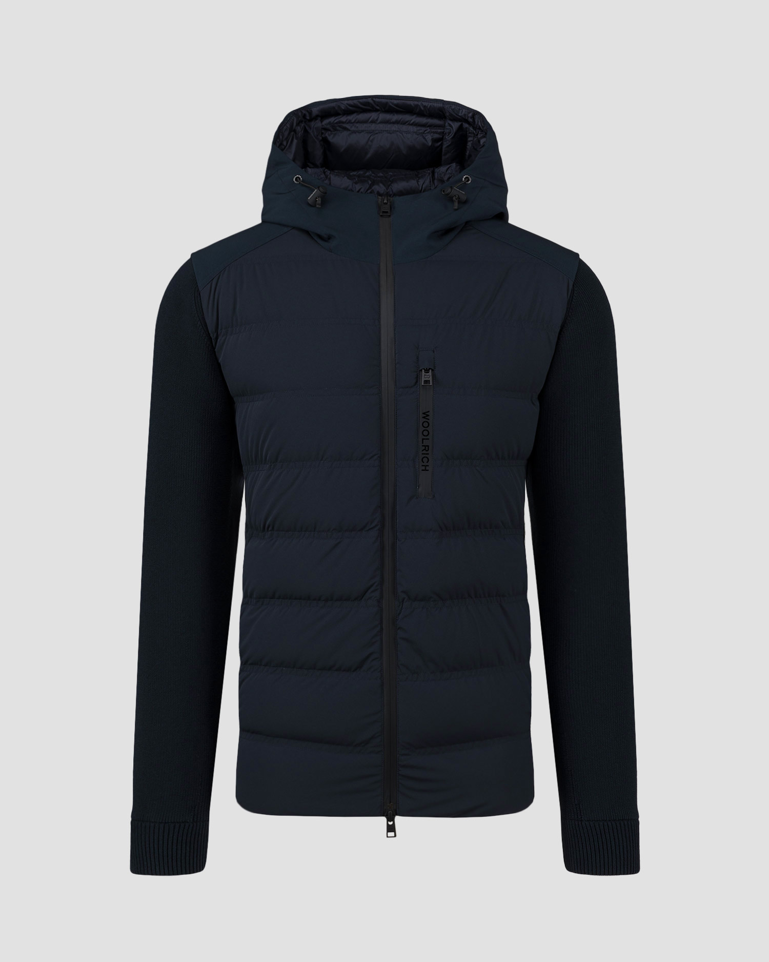 Veste hybride noire pour hommes Woolrich Bering Hybrid