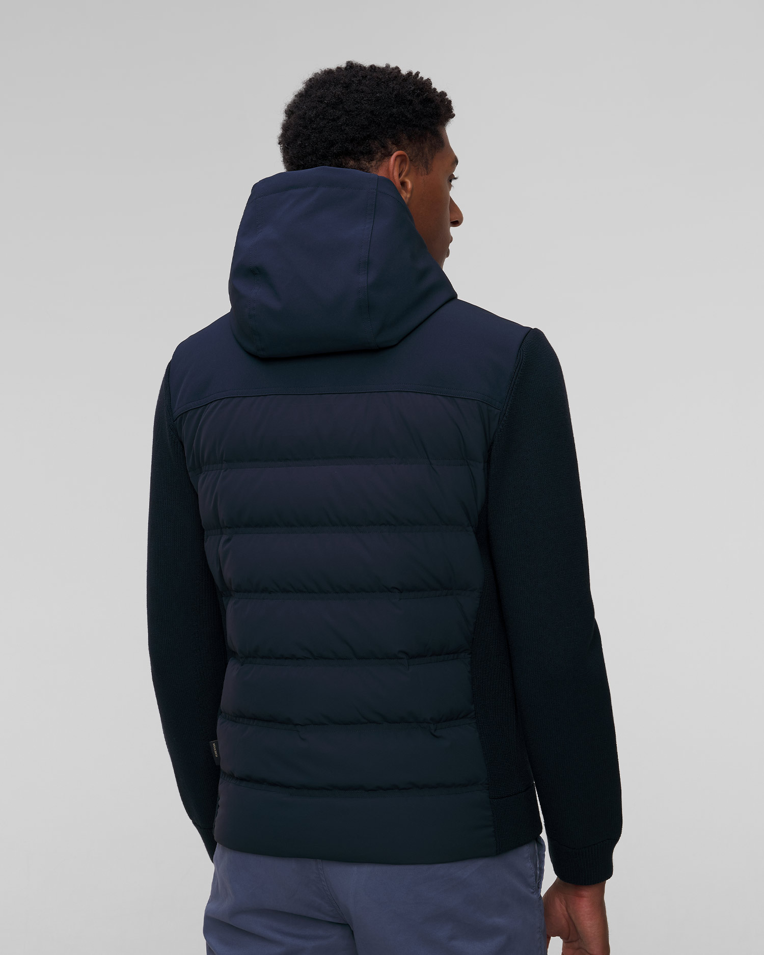 Pánska tmavomodrá bunda Woolrich Bering Hybrid