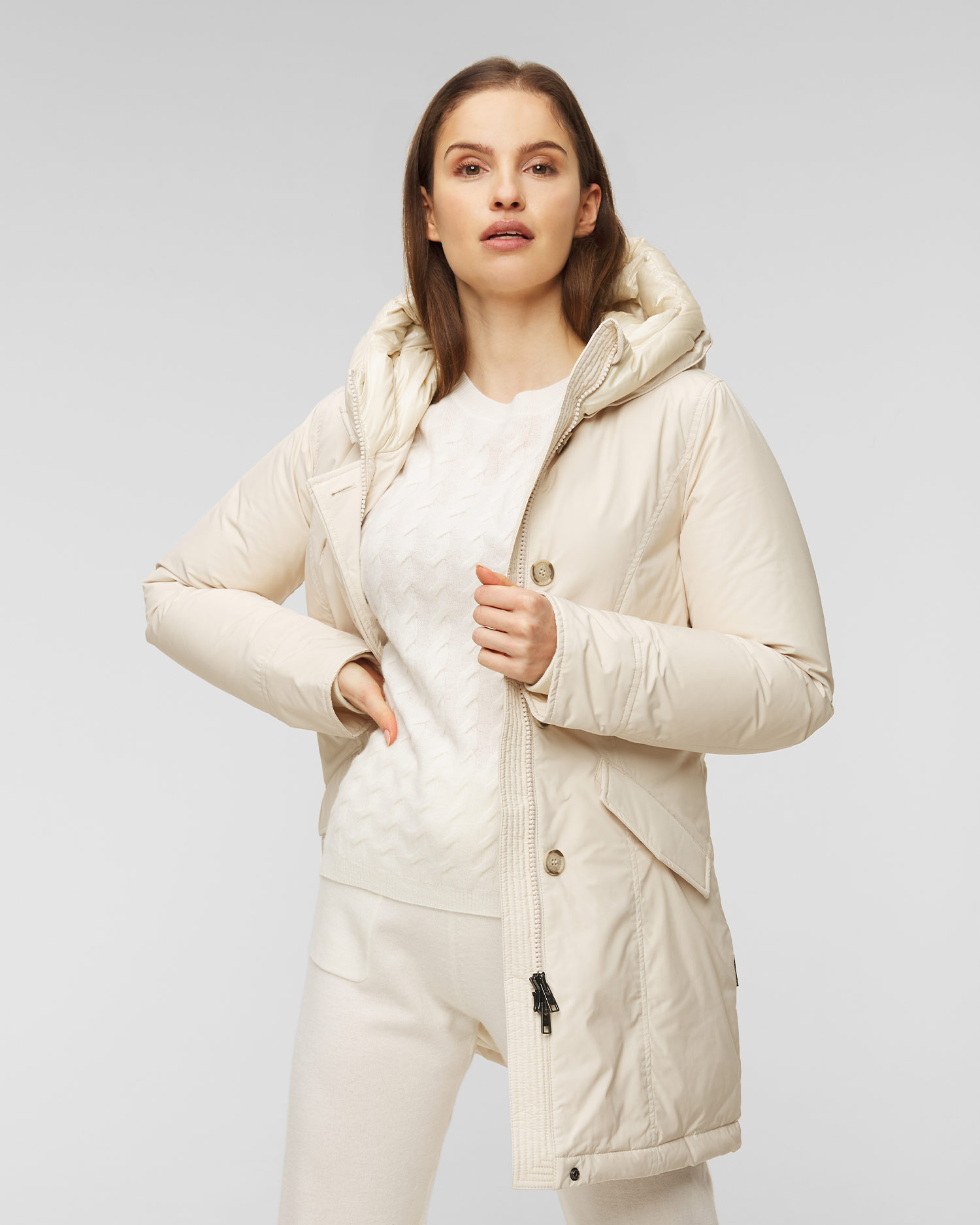 Woolrich luxury arctic parka beige sale