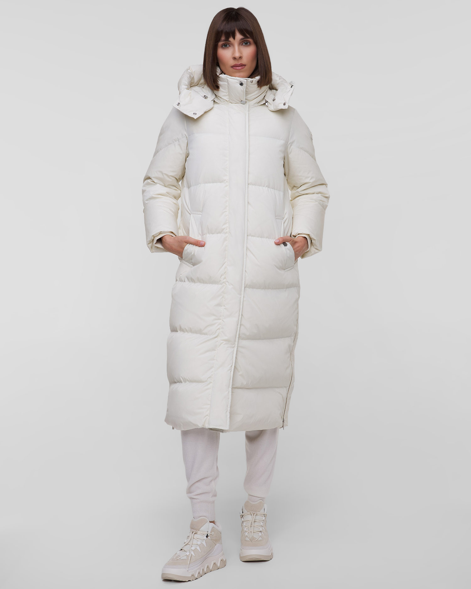 Woolrich Aurora Long Parka Daunenjacke für Damen in Weiß