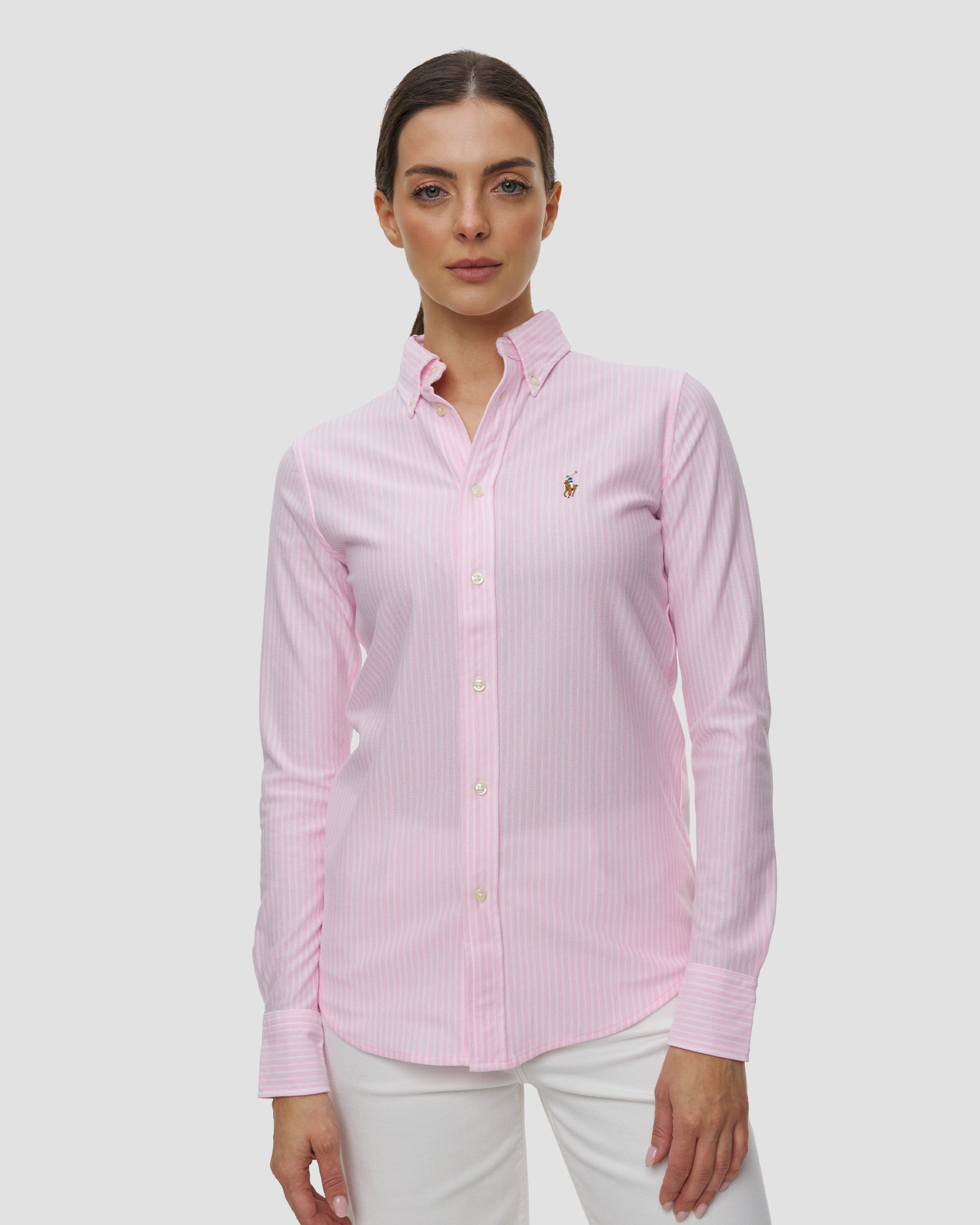 Camicia a maniche lunghe da donna Polo Ralph Lauren, Colore/Disegno: Print,Różowy