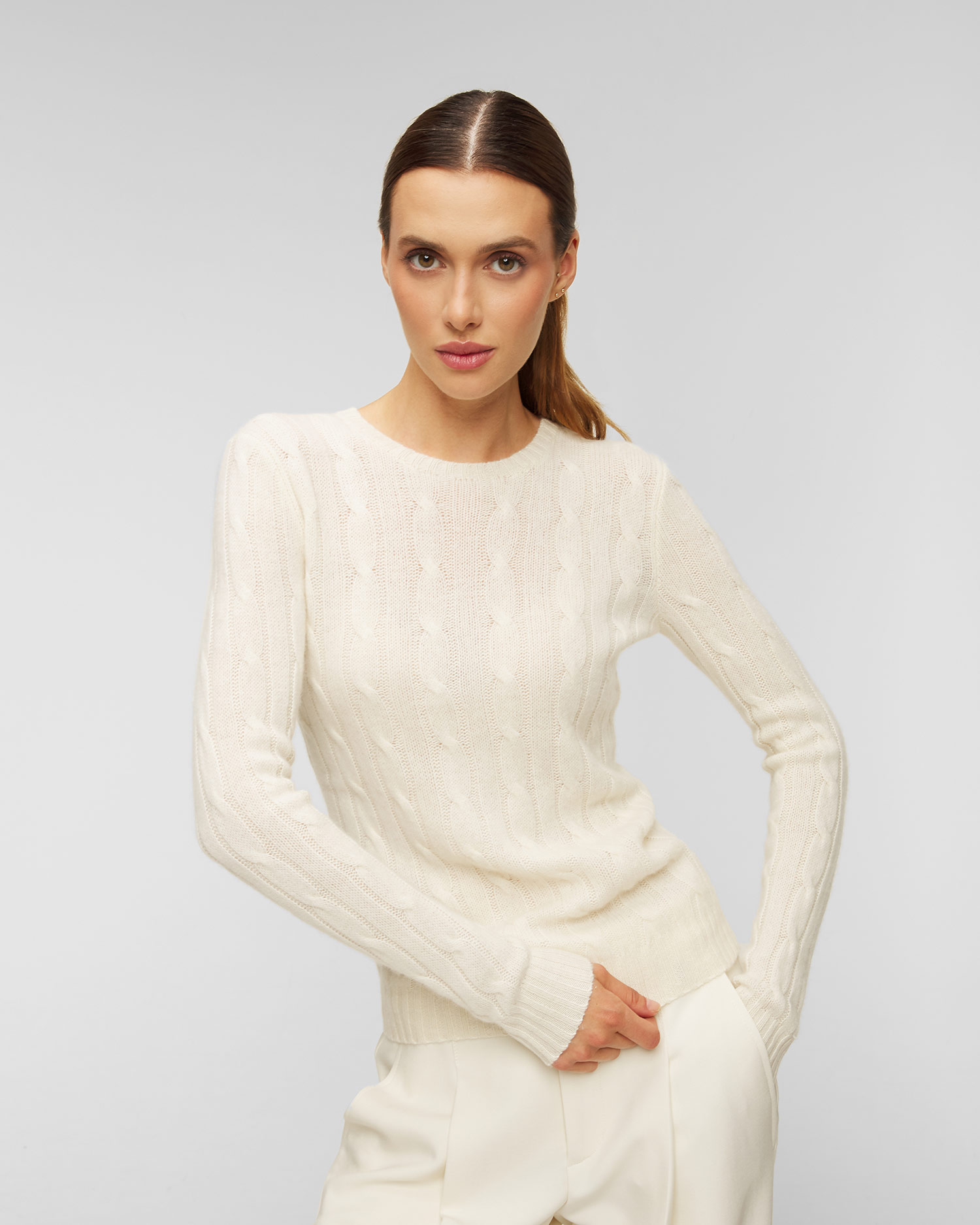 Kaszmirowy sweter POLO RALPH LAUREN, Kolor/Wzór: Beżowy,Biały