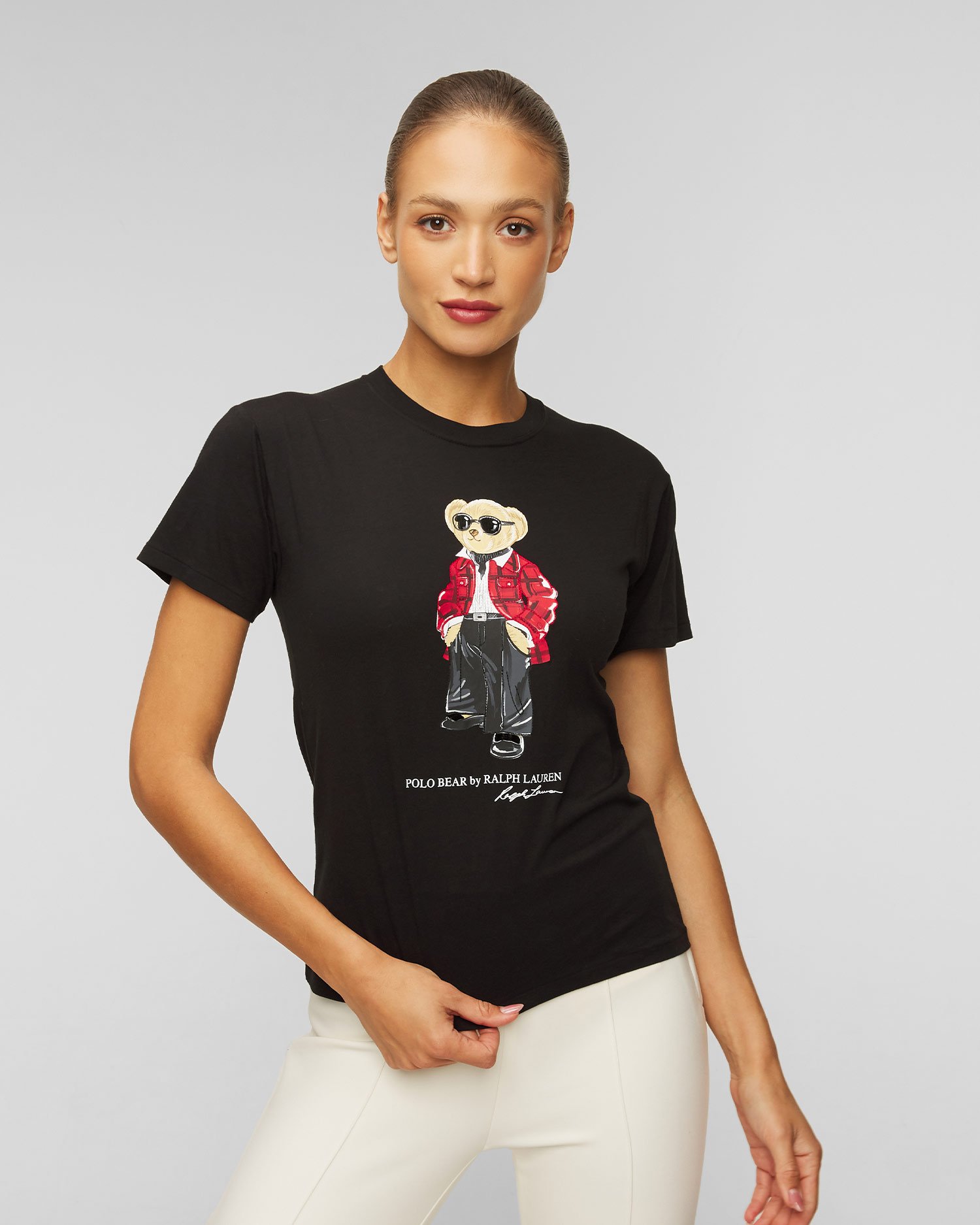 T-shirt nera da donna Polo Ralph Lauren 211916107-1 | S'portofino