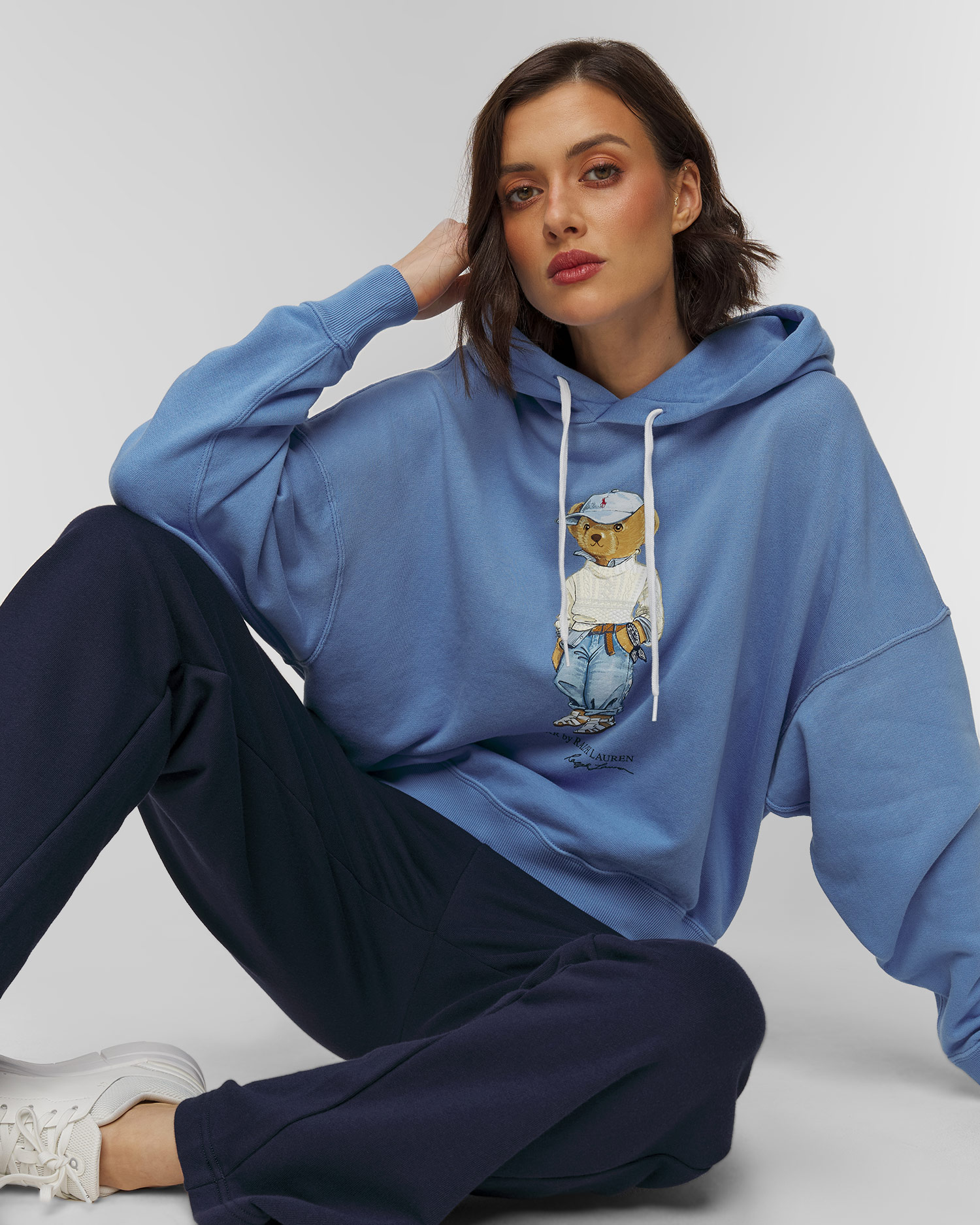 Sweat-shirt à capuche bleu pour femmes Polo Ralph Lauren  Island