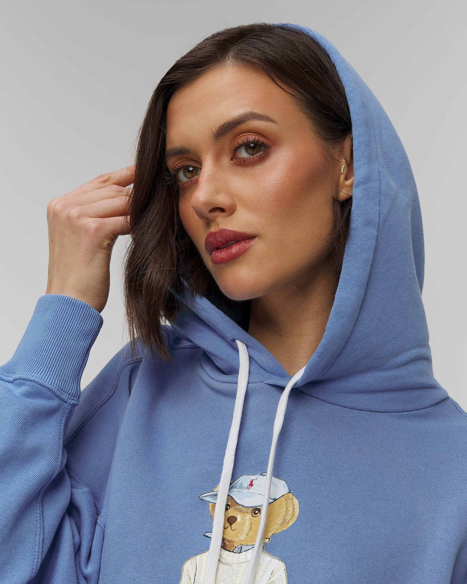 Niebieska bluza z kapturem damska Polo Ralph Lauren Island