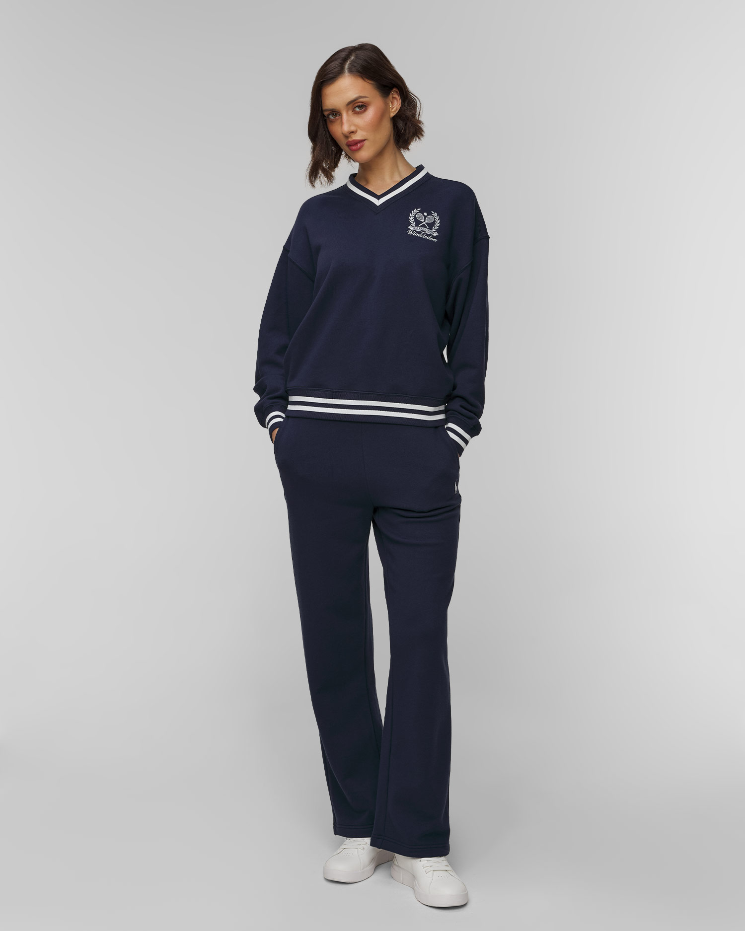 Sweat-shirt bleu marine pour femmes Polo Ralph Lauren Wimbledon