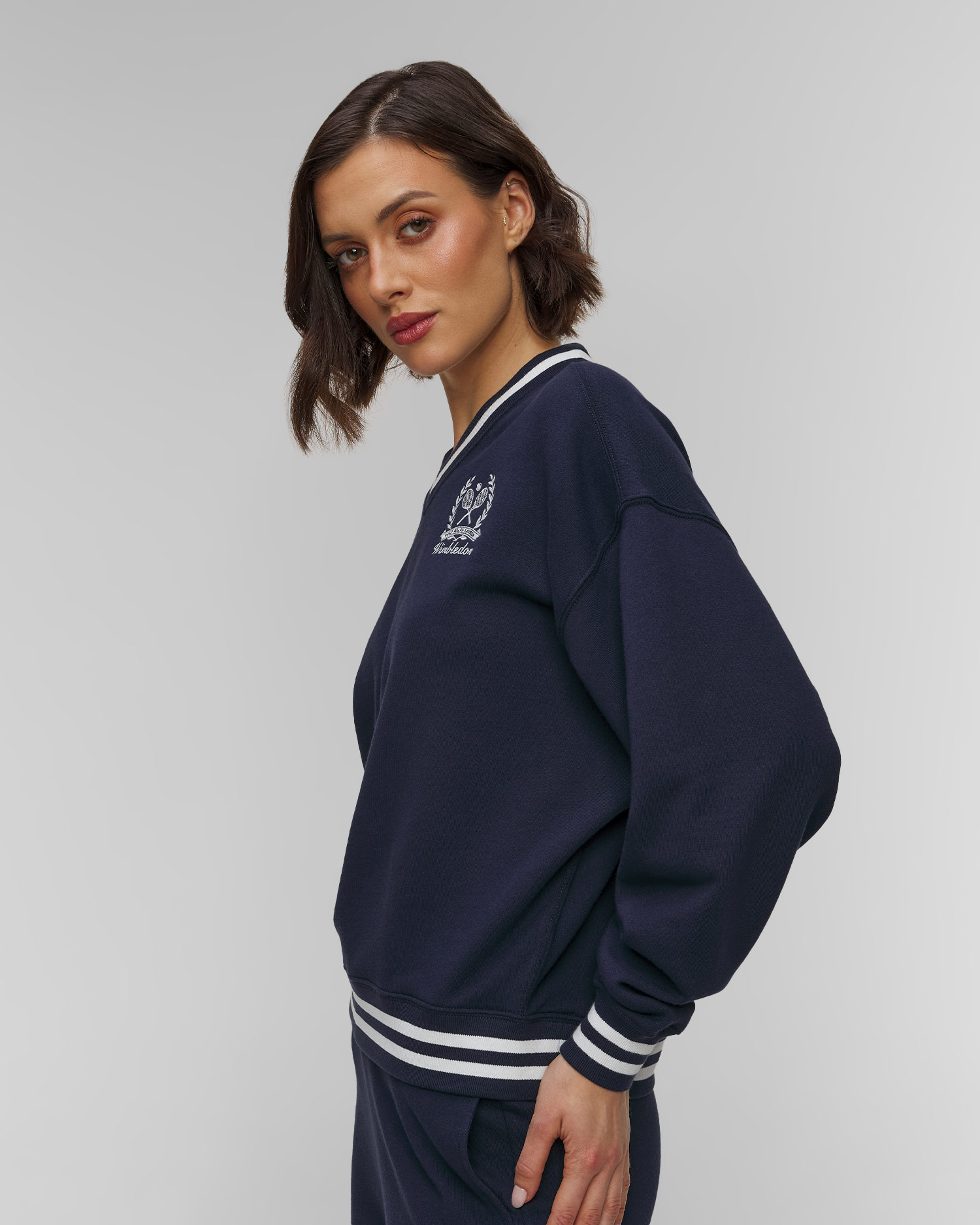 Sweat-shirt bleu marine pour femmes Polo Ralph Lauren Wimbledon