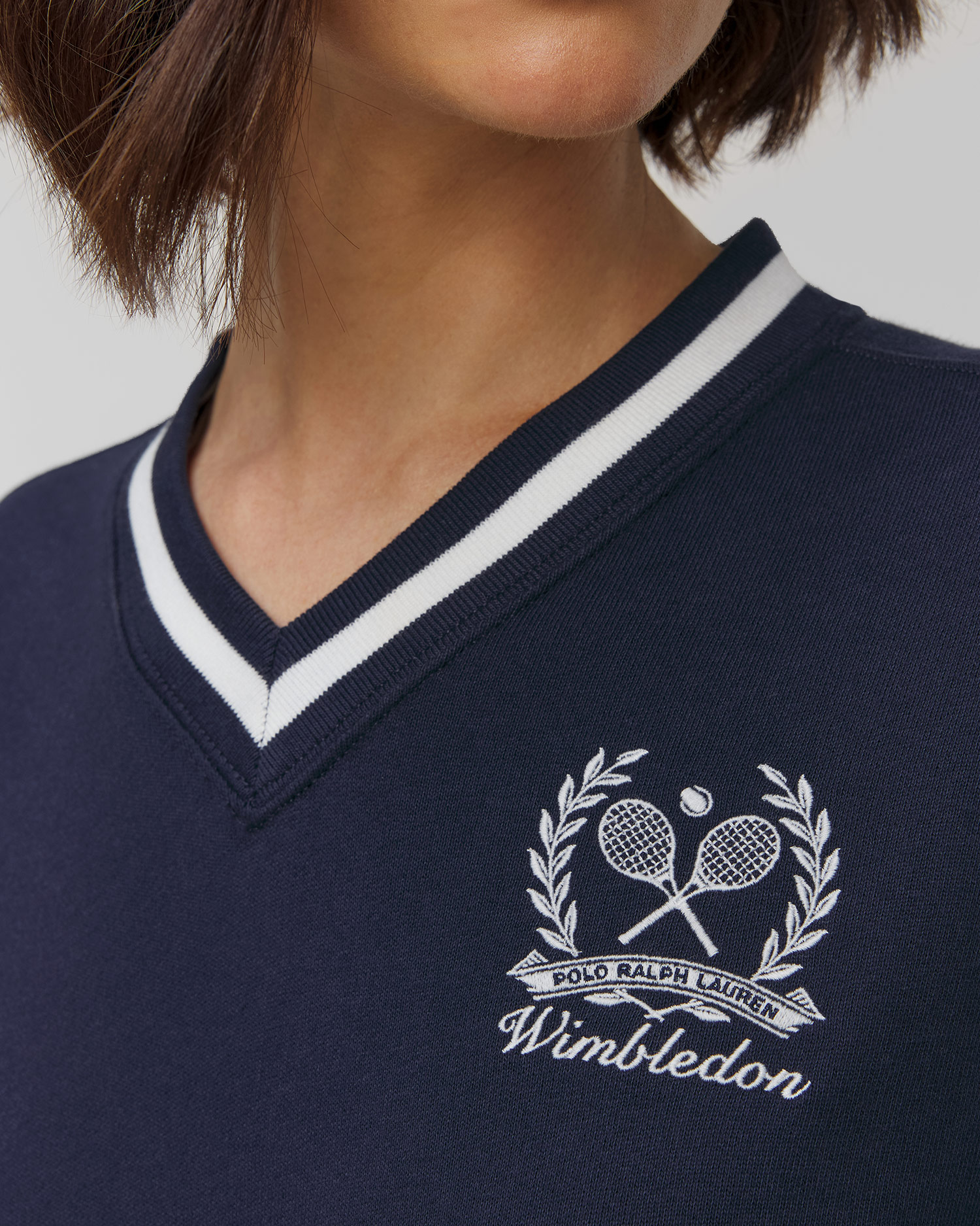 Sweat-shirt bleu marine pour femmes Polo Ralph Lauren Wimbledon