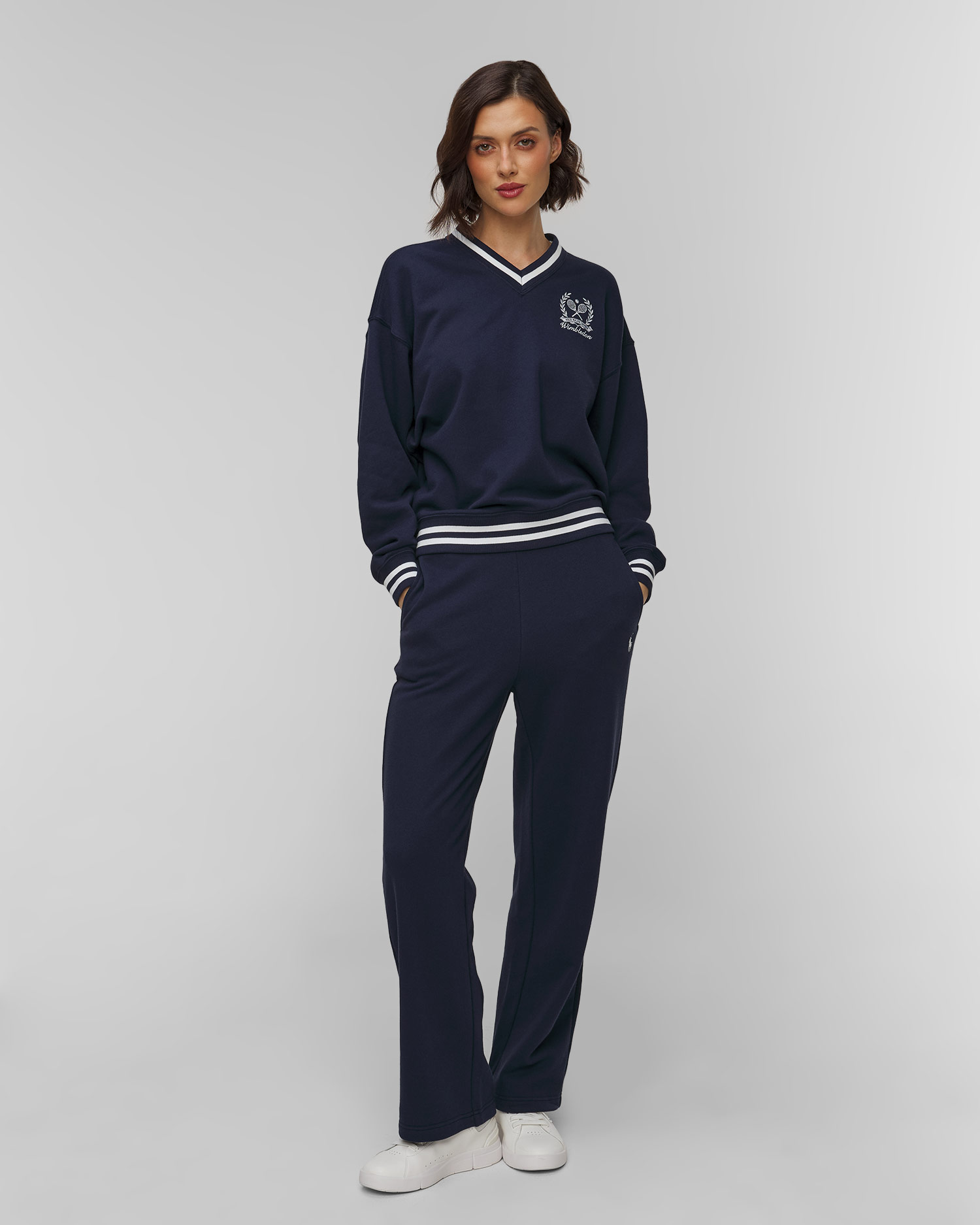 Pantalon bleu marine pour femmes Polo Ralph Lauren Wimbledon