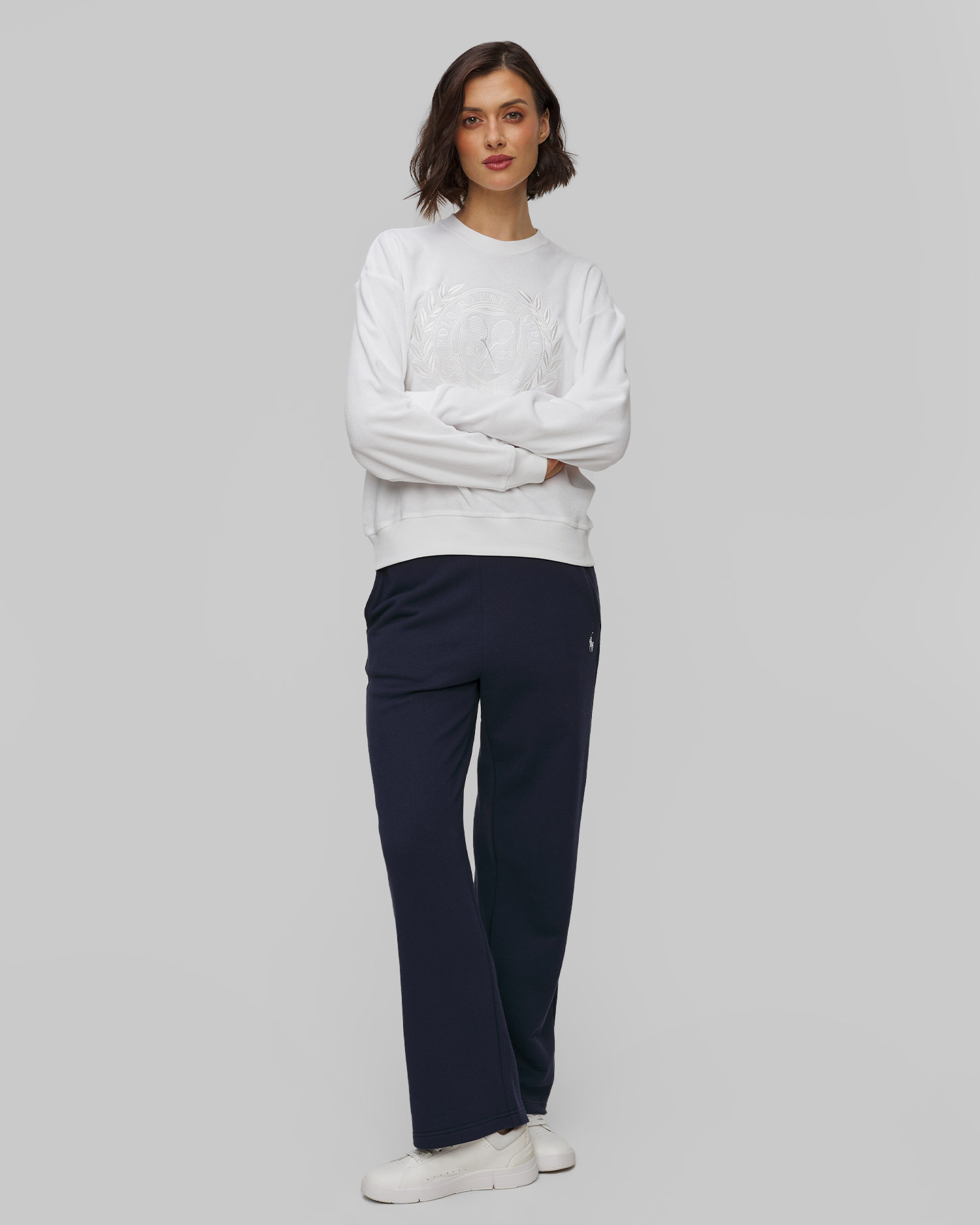 Sweat-shirt blanc pour femmes Polo Ralph Lauren Terry 