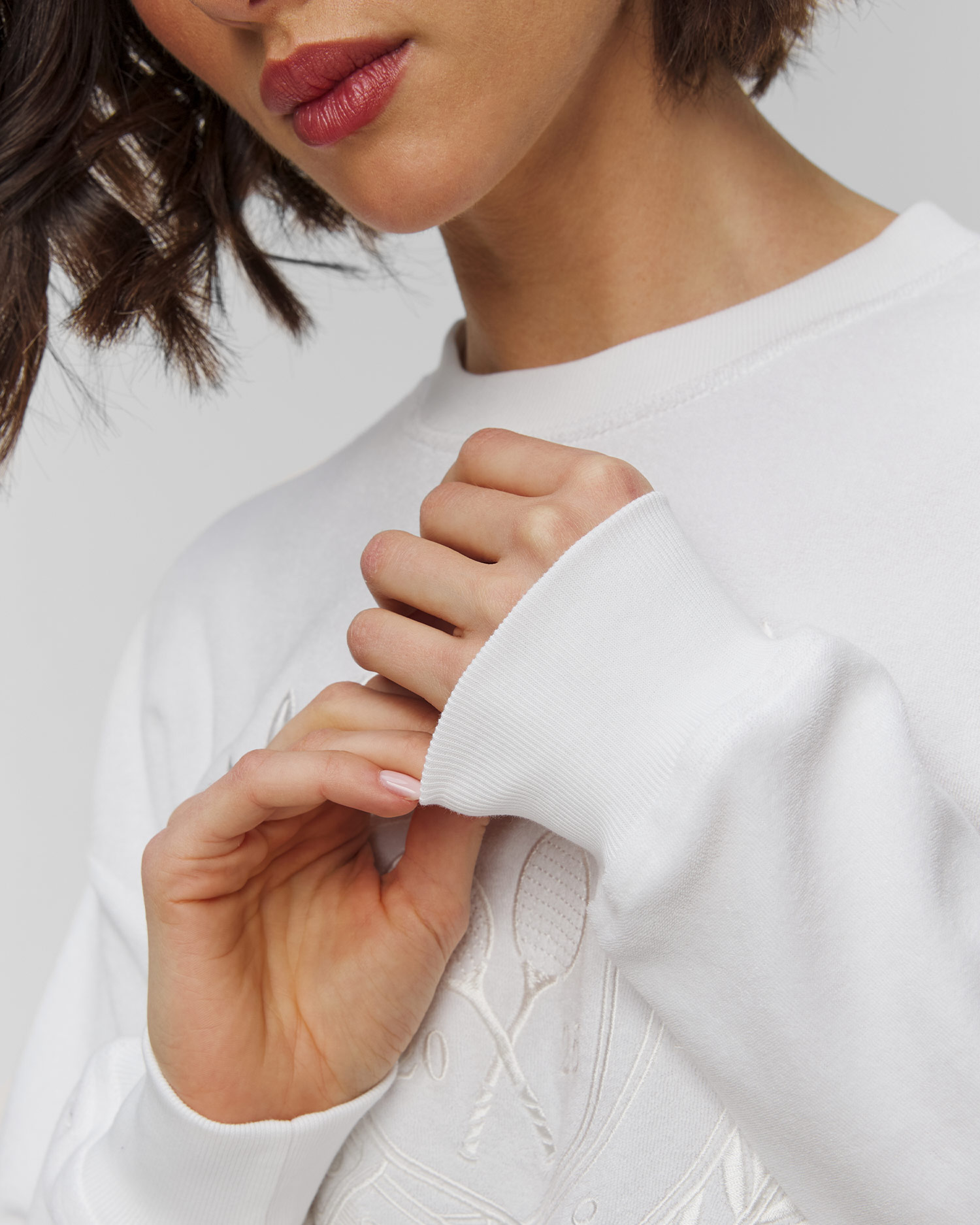 Sweat-shirt blanc pour femmes Polo Ralph Lauren Terry 