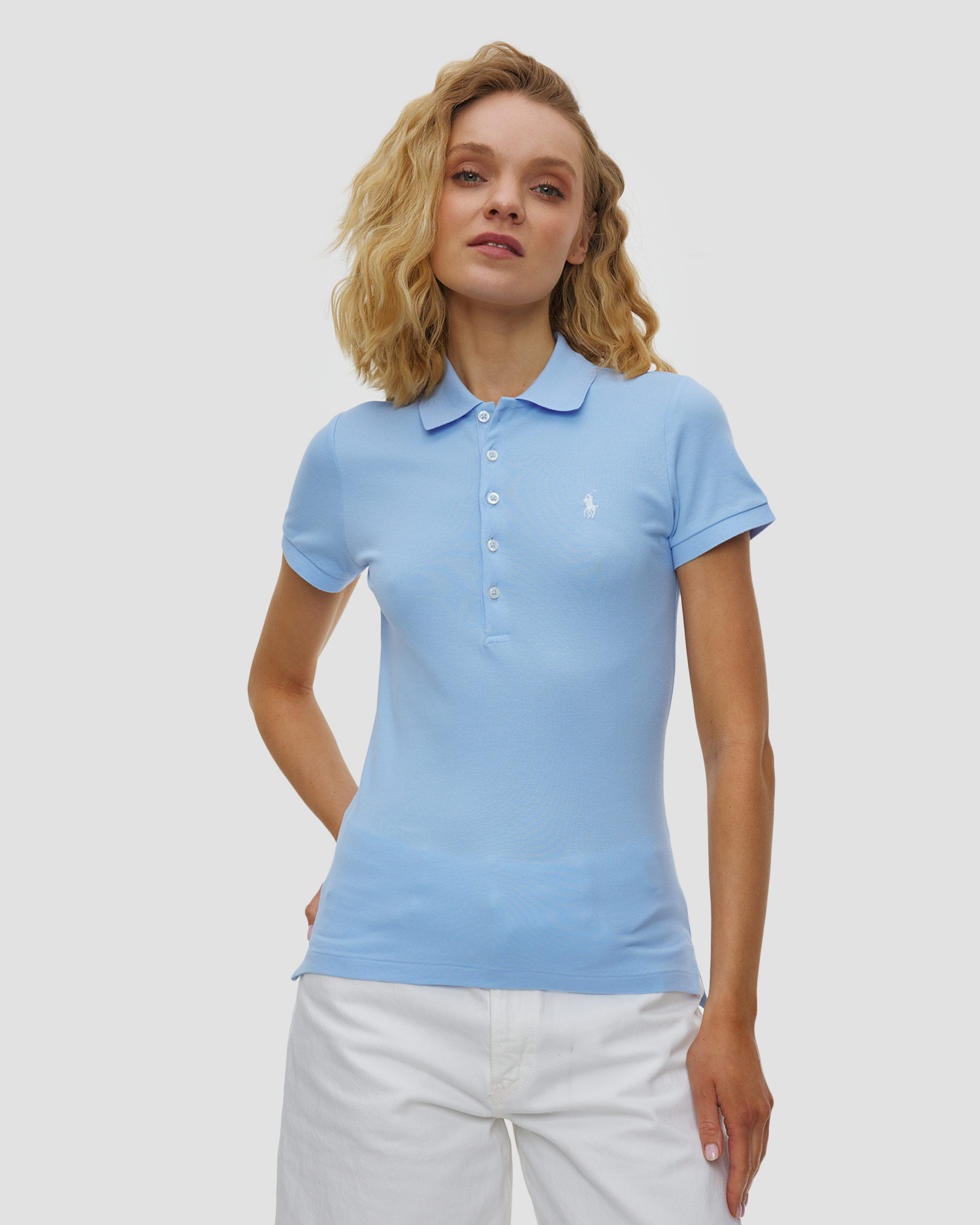 Dámska polokošeľa Polo Ralph Lauren, Farba-Vzor: Niebieski