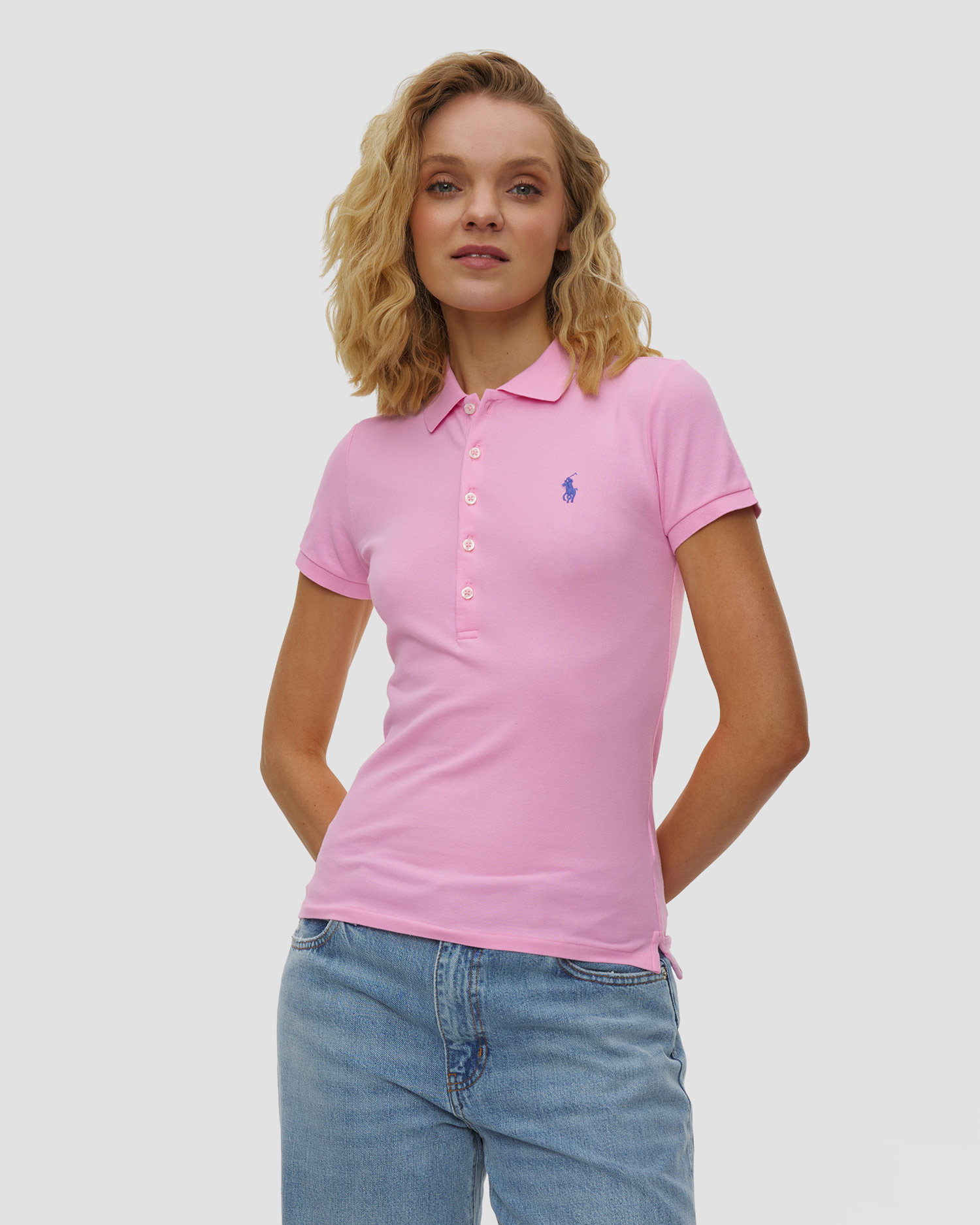Dámska polokošeľa Polo Ralph Lauren, Farba-Vzor: Różowy