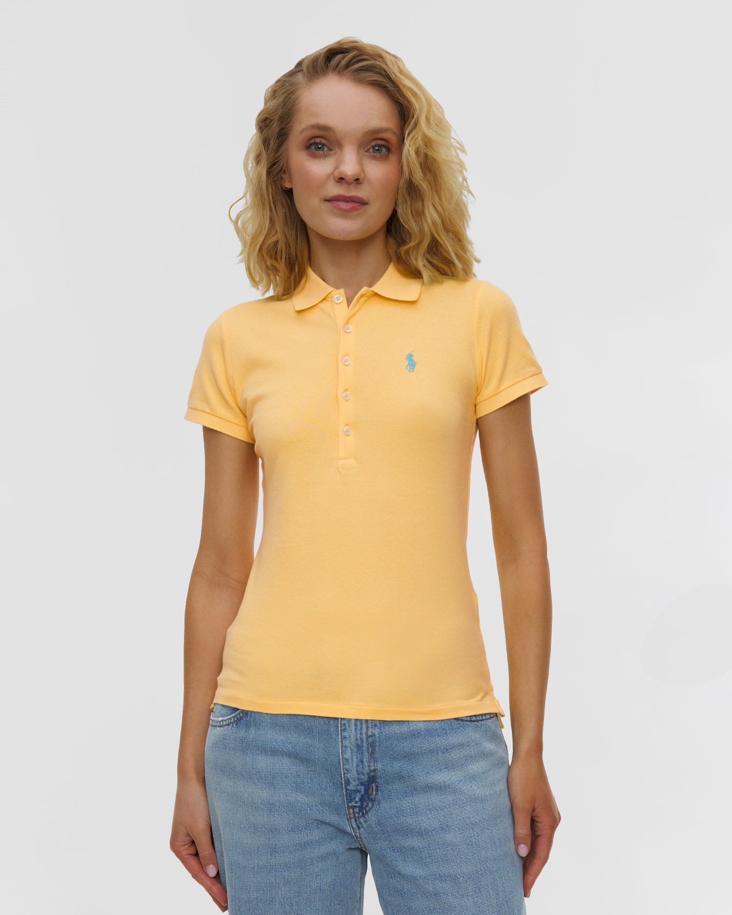 Dámska polokošeľa Polo Ralph Lauren, Farba-Vzor: Żółty