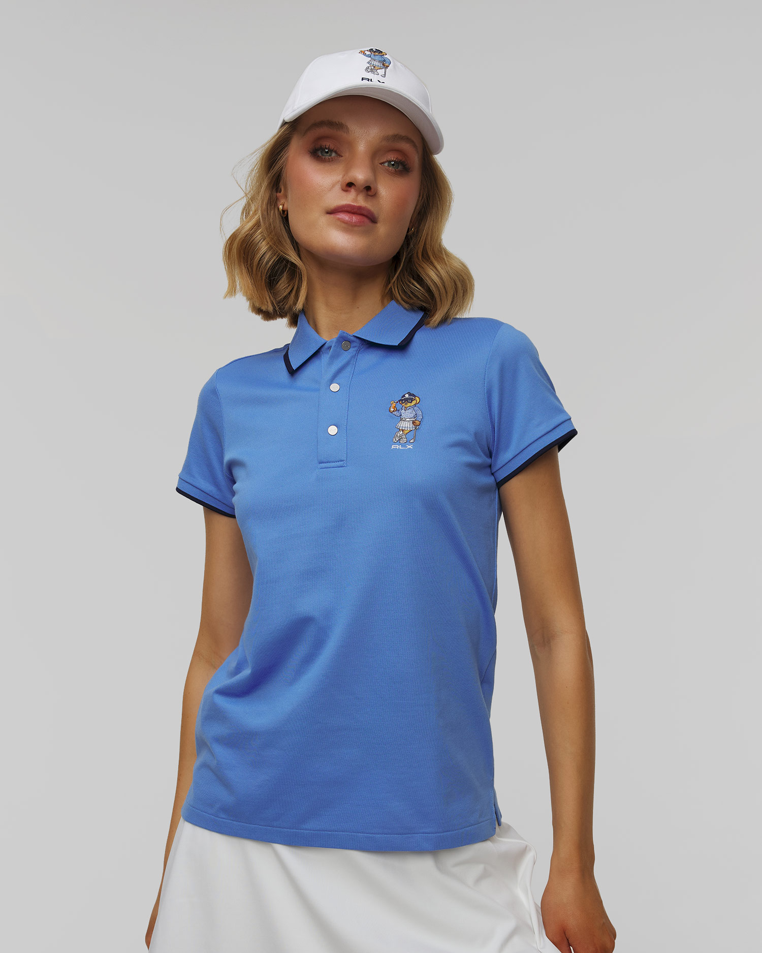 Ralph Lauren RLX Golf Poloshirt für Damen in Blau, Farbe/Muster: Niebieski