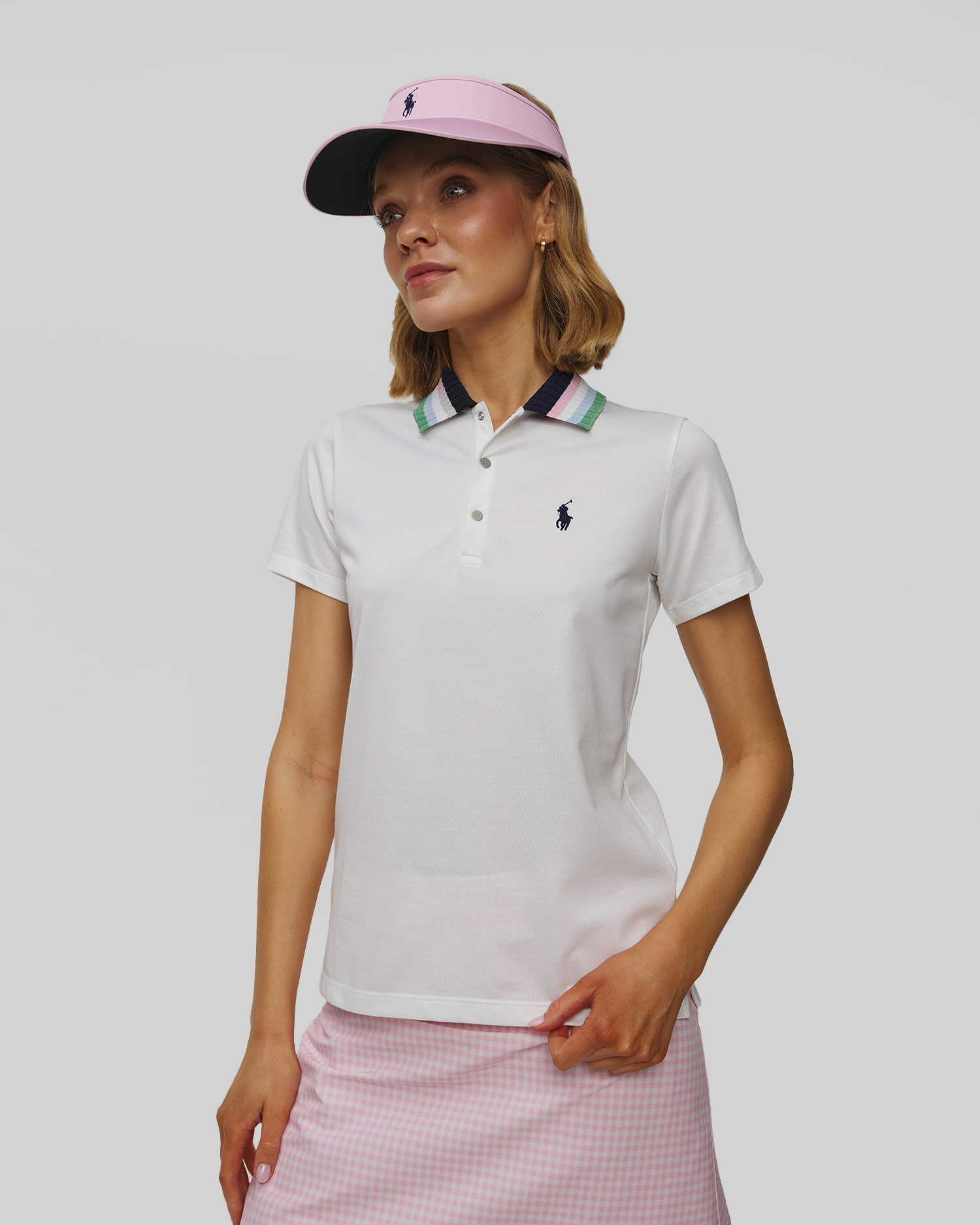 Polo blanc pour femmes Ralph Lauren RLX Golf
