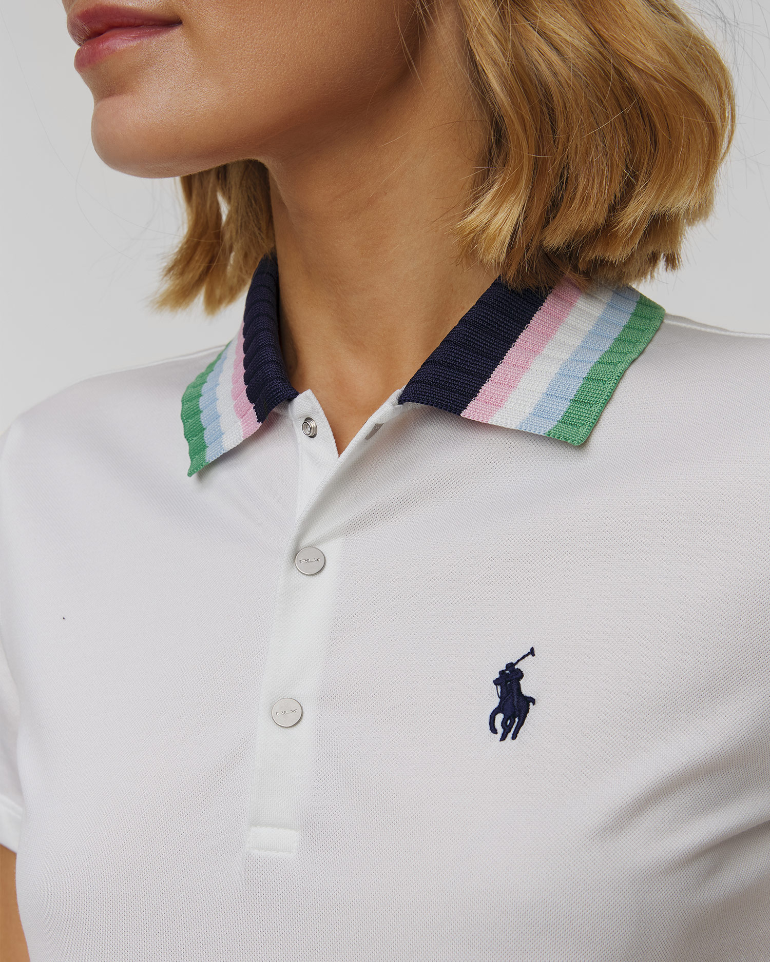 Polo blanc pour femmes Ralph Lauren RLX Golf