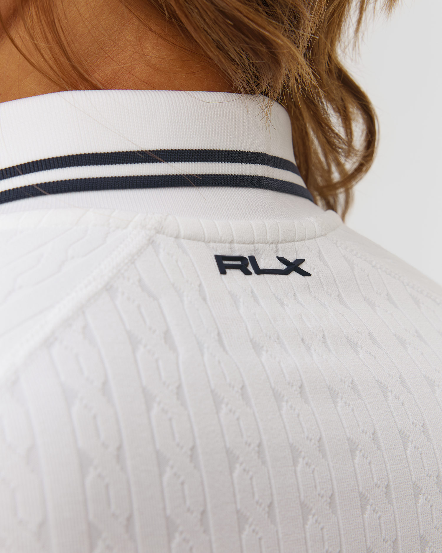 Dzianinowe polo z długim rękawem damskie RLX Ralph Lauren