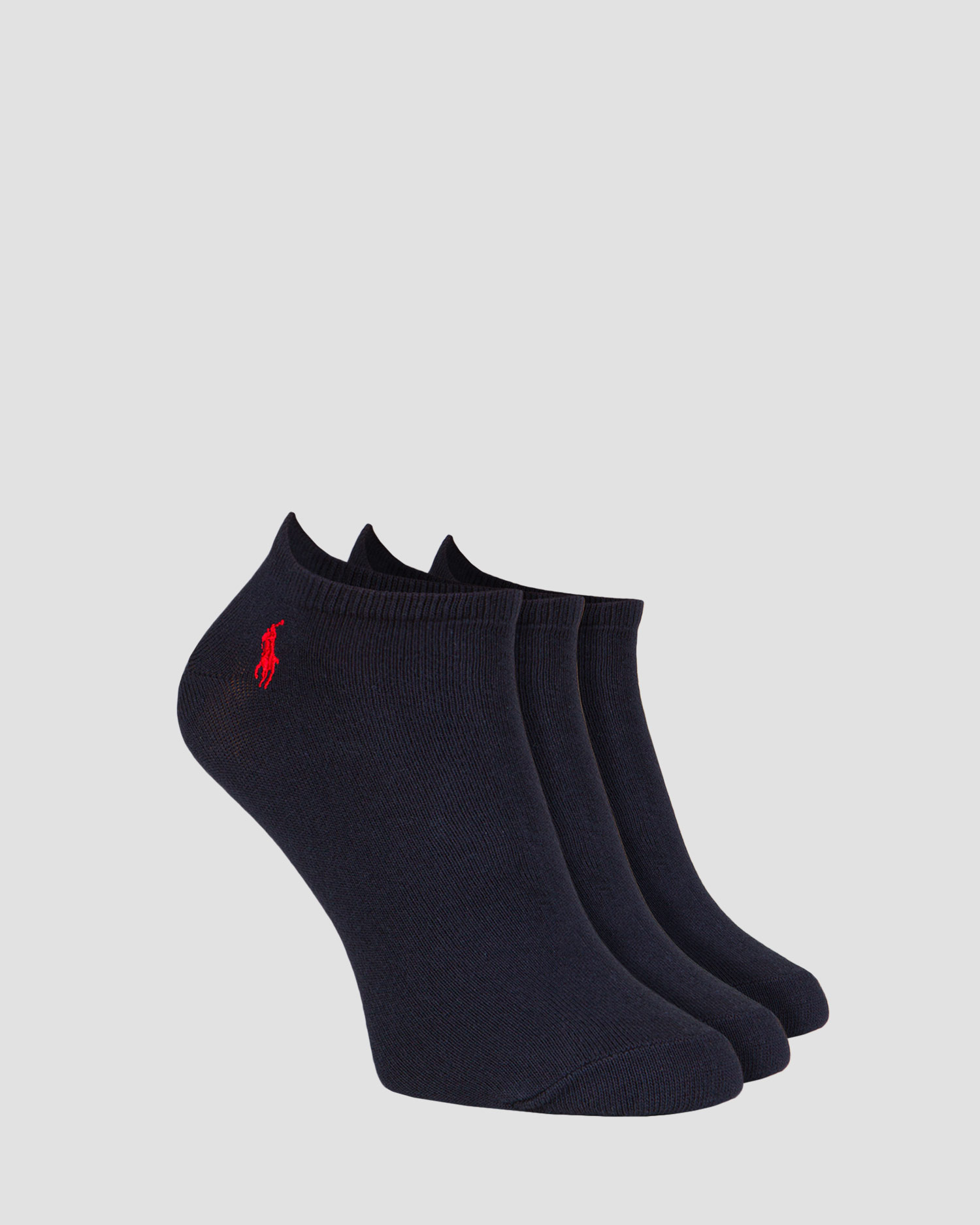 Granatowe skarpety stopki męskie Polo Ralph Lauren 3 Pack