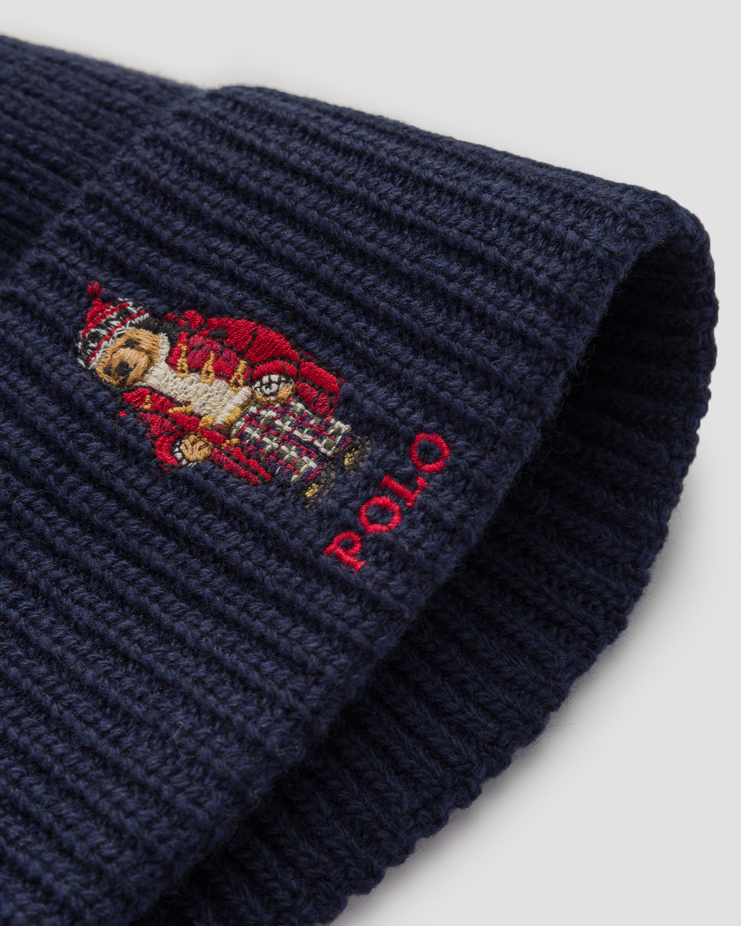 Tmavě modrá vlněná čepice Polo Ralph Lauren