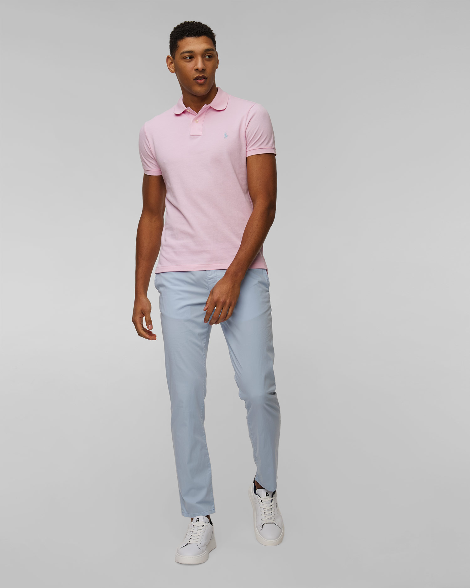 Pánská polokošile Polo Ralph Lauren v Růžové Barvě