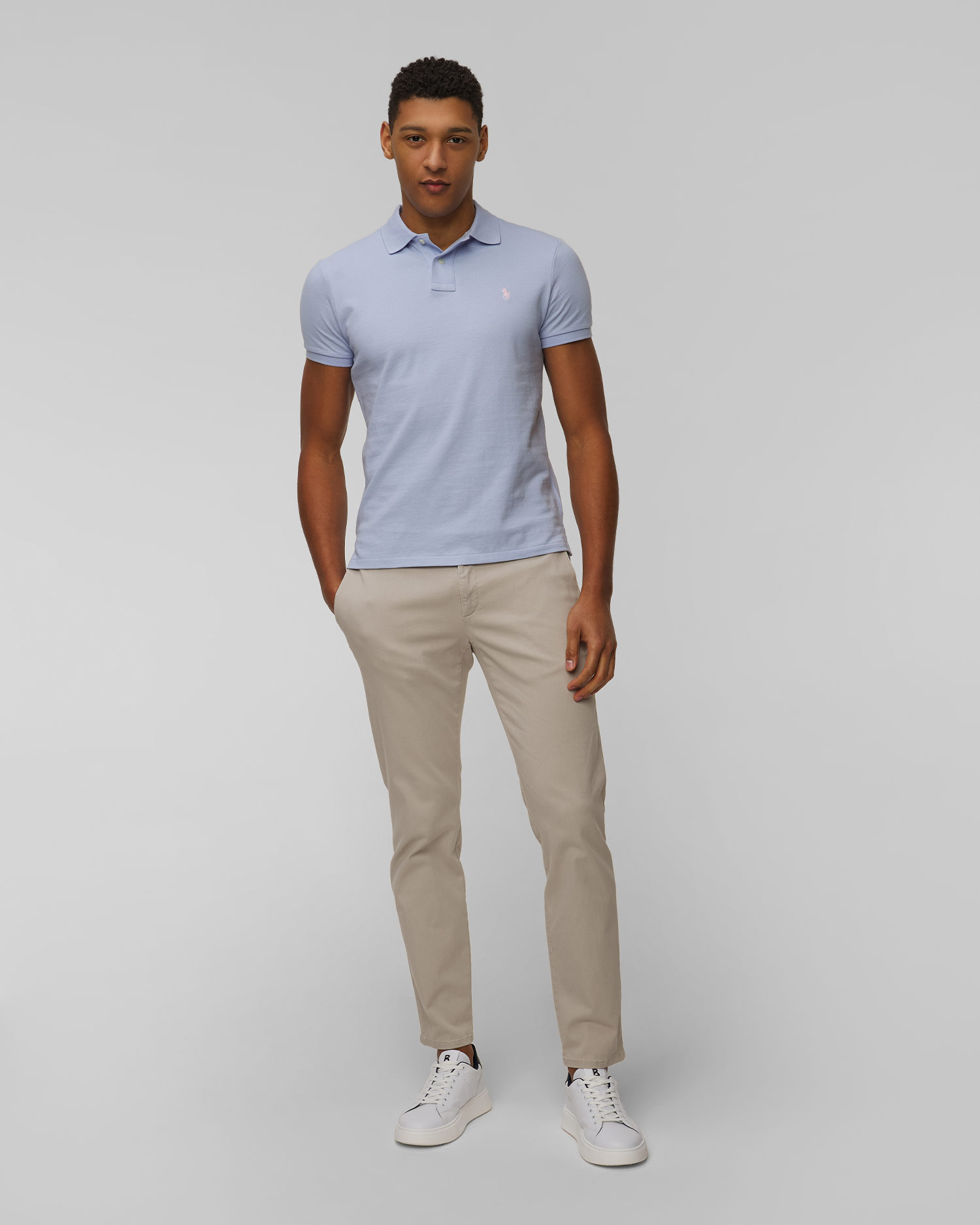 Světle modrá pánská polokošile Polo Ralph Lauren