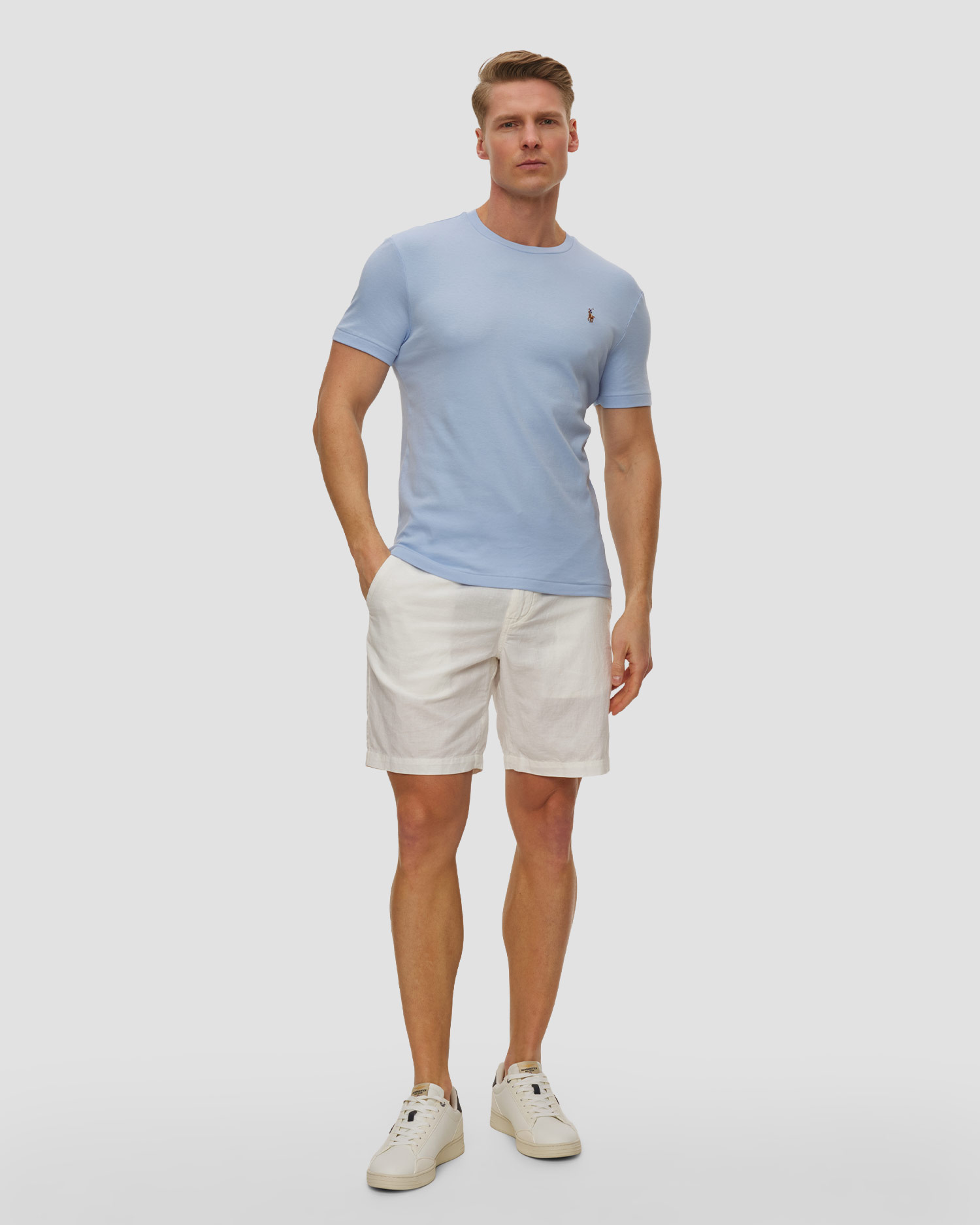 T-shirt bleu pour hommes Polo Ralph Lauren