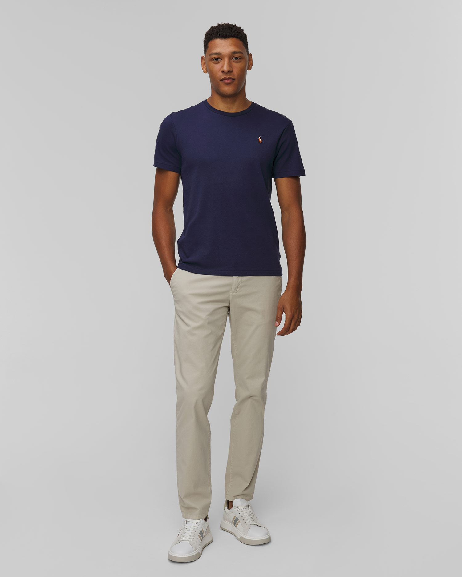 T-shirt bleu marine pour hommes Ralph Lauren 