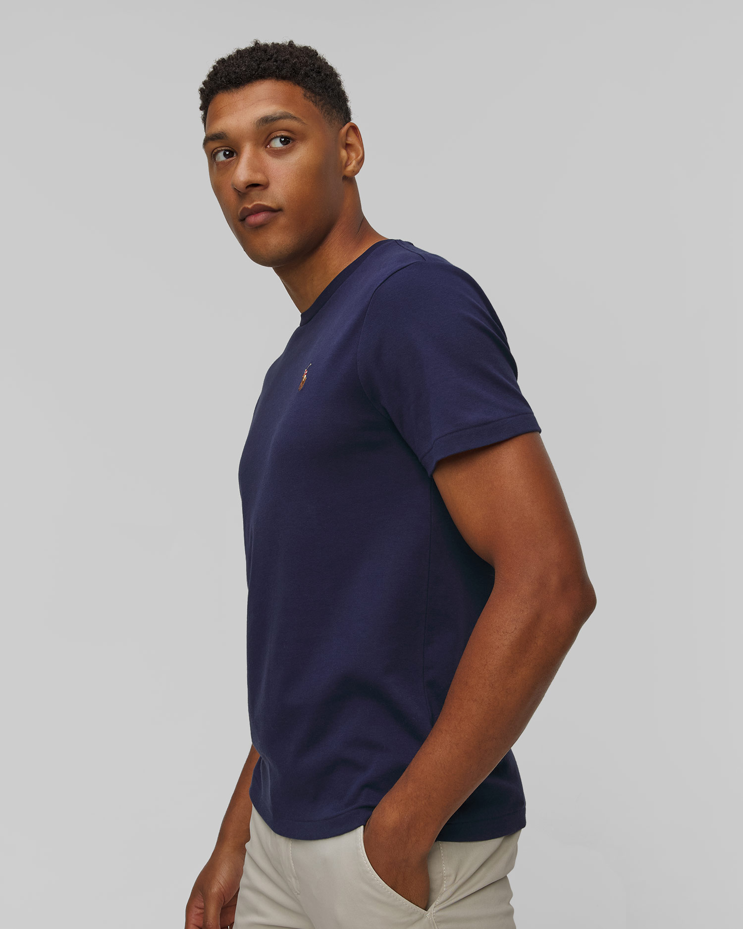 T-shirt bleu marine pour hommes Ralph Lauren 