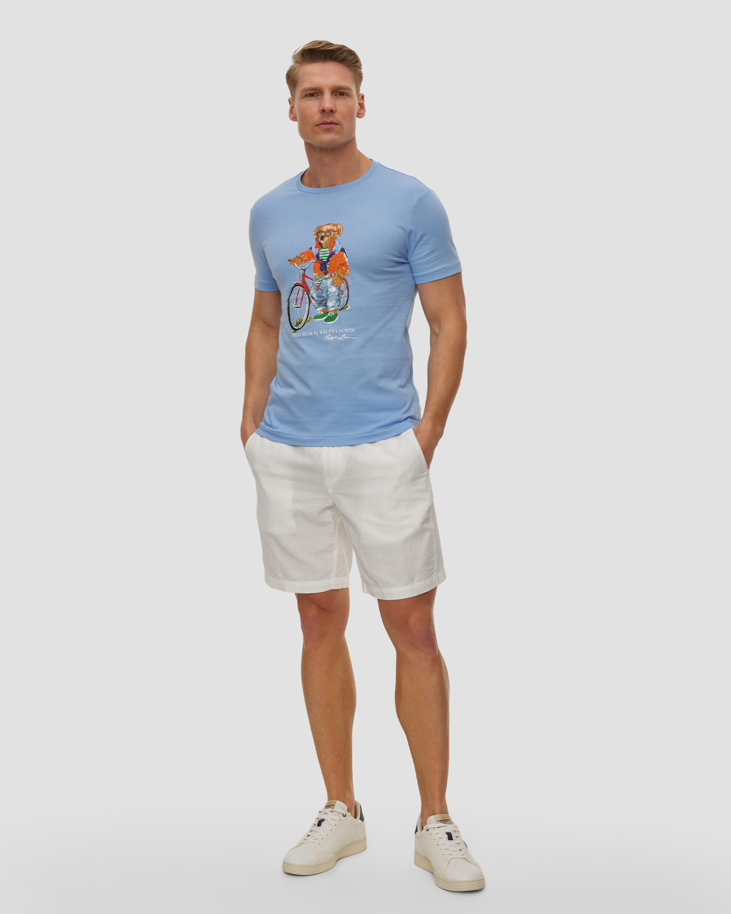 Short en lin blanc pour hommes Polo Ralph Lauren