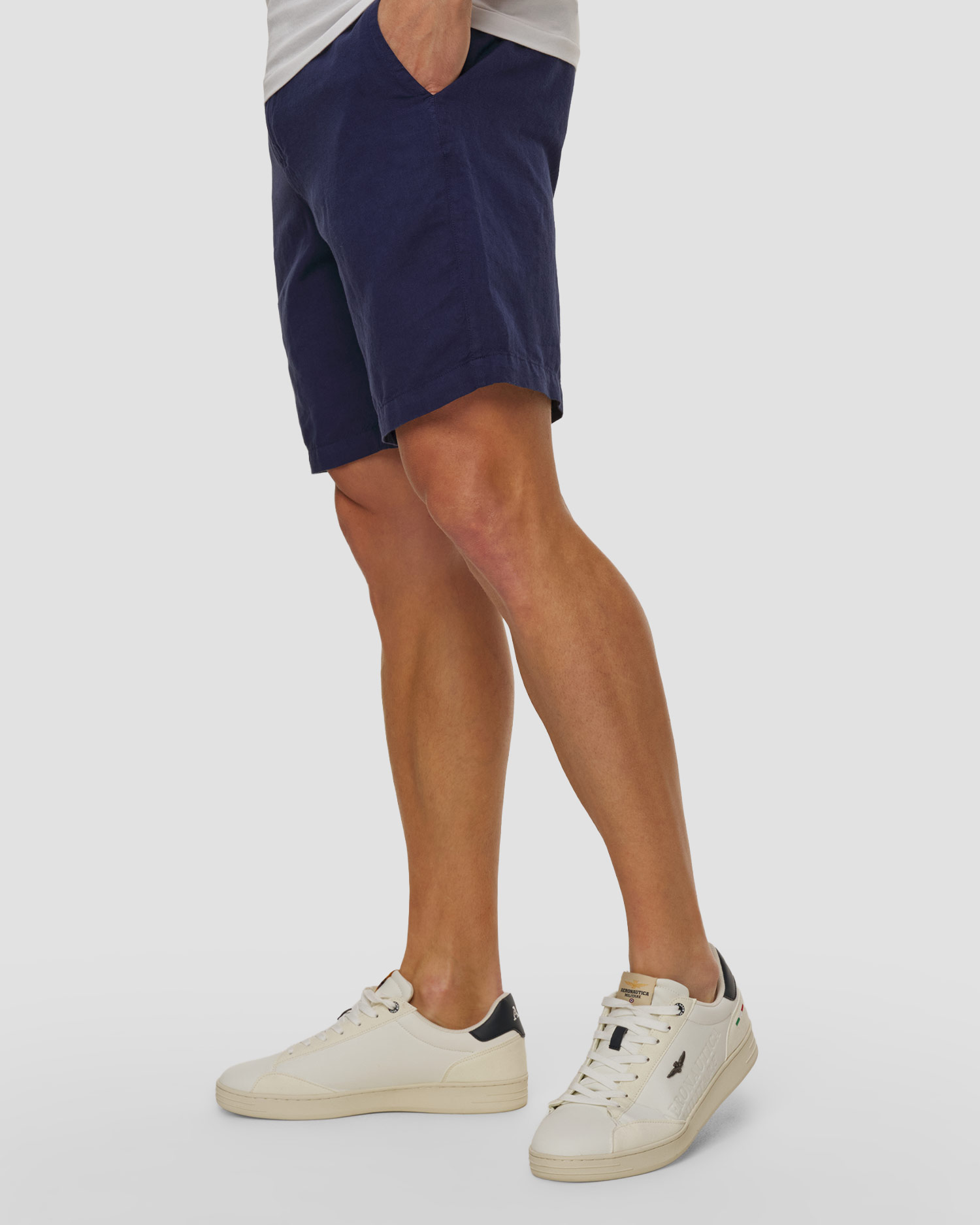 Granatowe szorty lniane męskie Polo Ralph Lauren