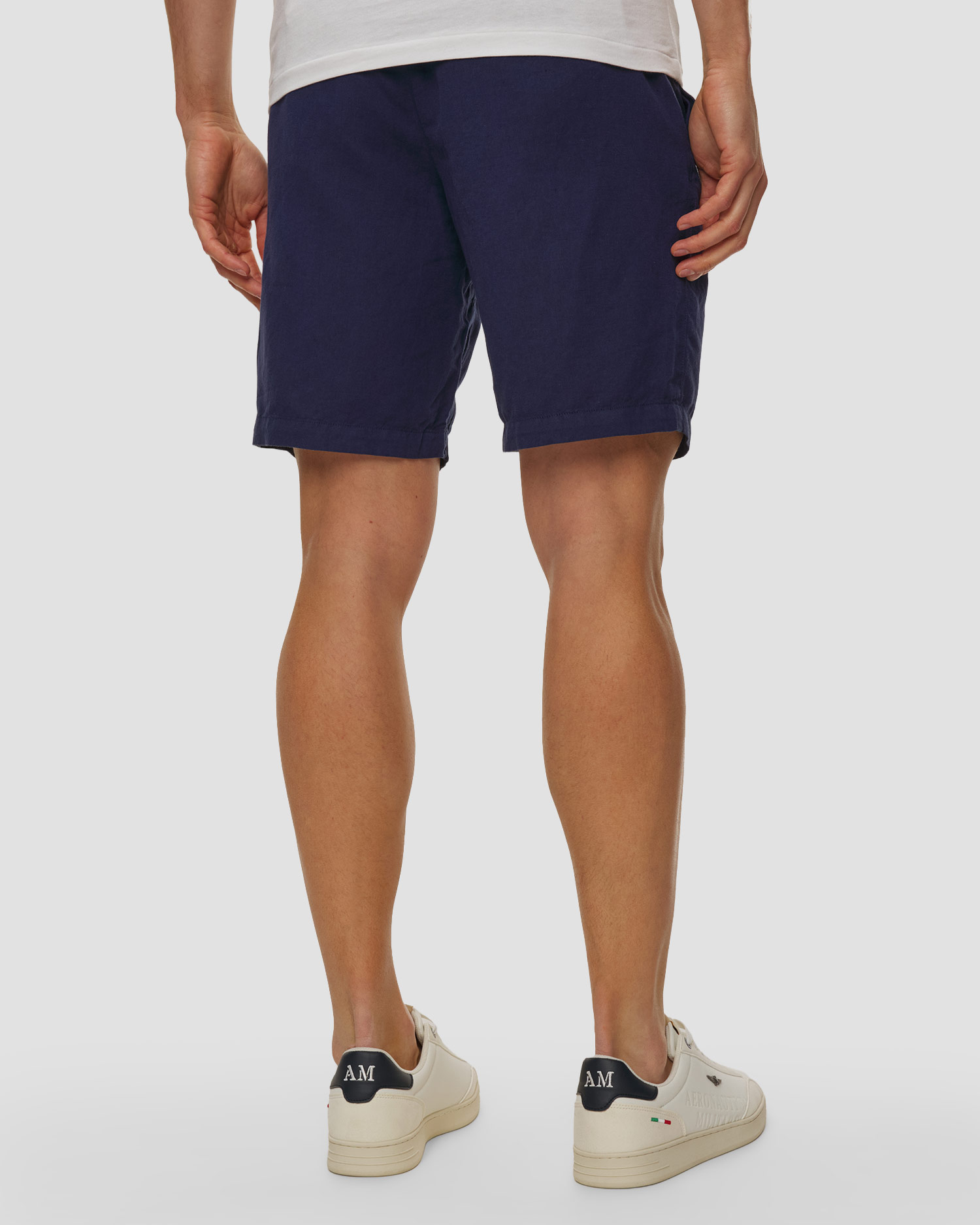 Granatowe szorty lniane męskie Polo Ralph Lauren
