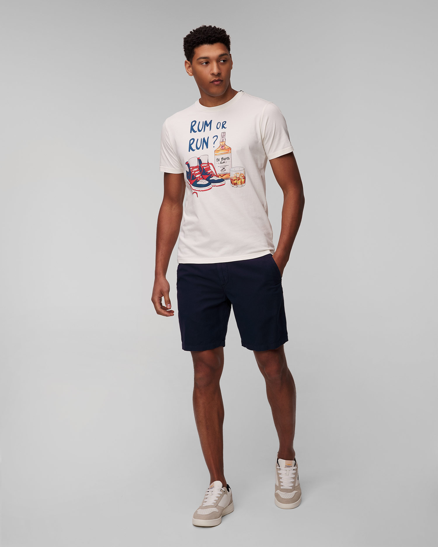 Pánske tmavomodré ľanové krátke nohavice Polo Ralph Lauren