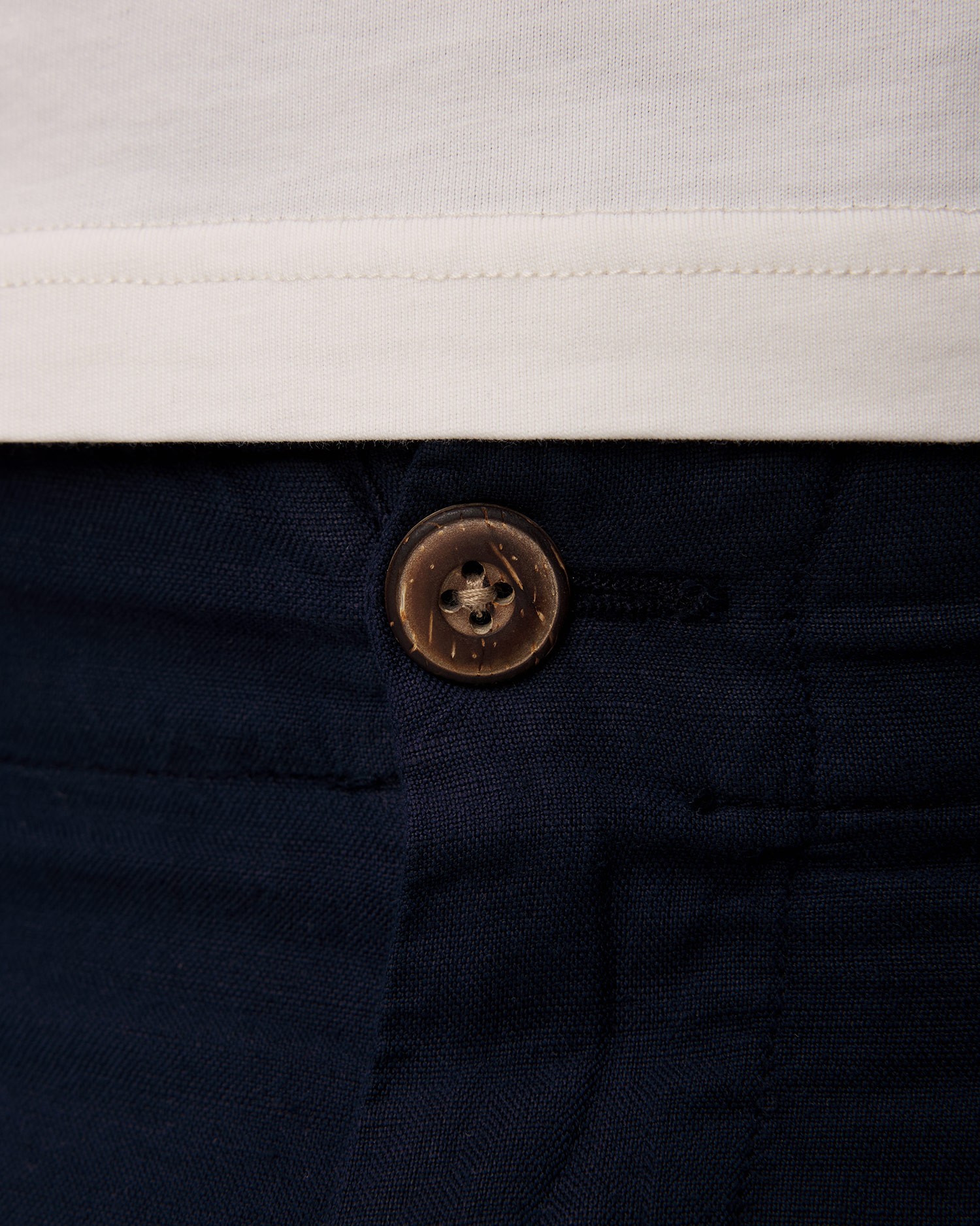 Pánske tmavomodré ľanové krátke nohavice Polo Ralph Lauren