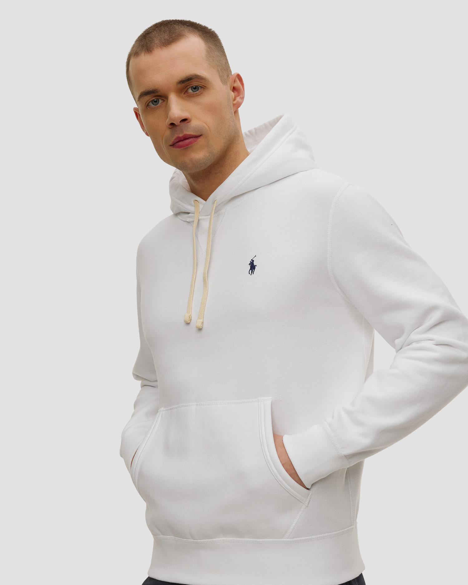 Men's white sweatshirt Polo Ralph Lauren, Color/Pattern: Biały