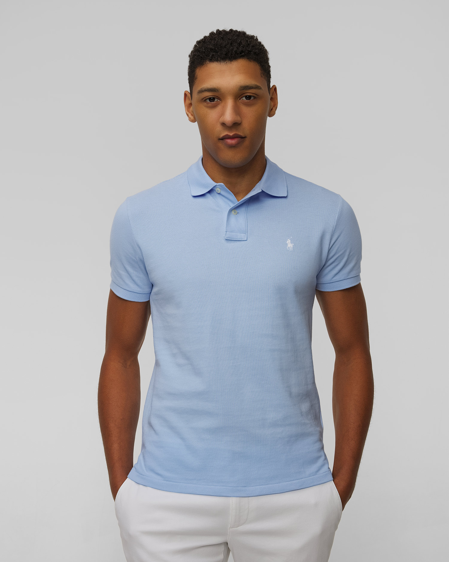 Pánska modrá polokošeľa Polo Ralph Lauren
