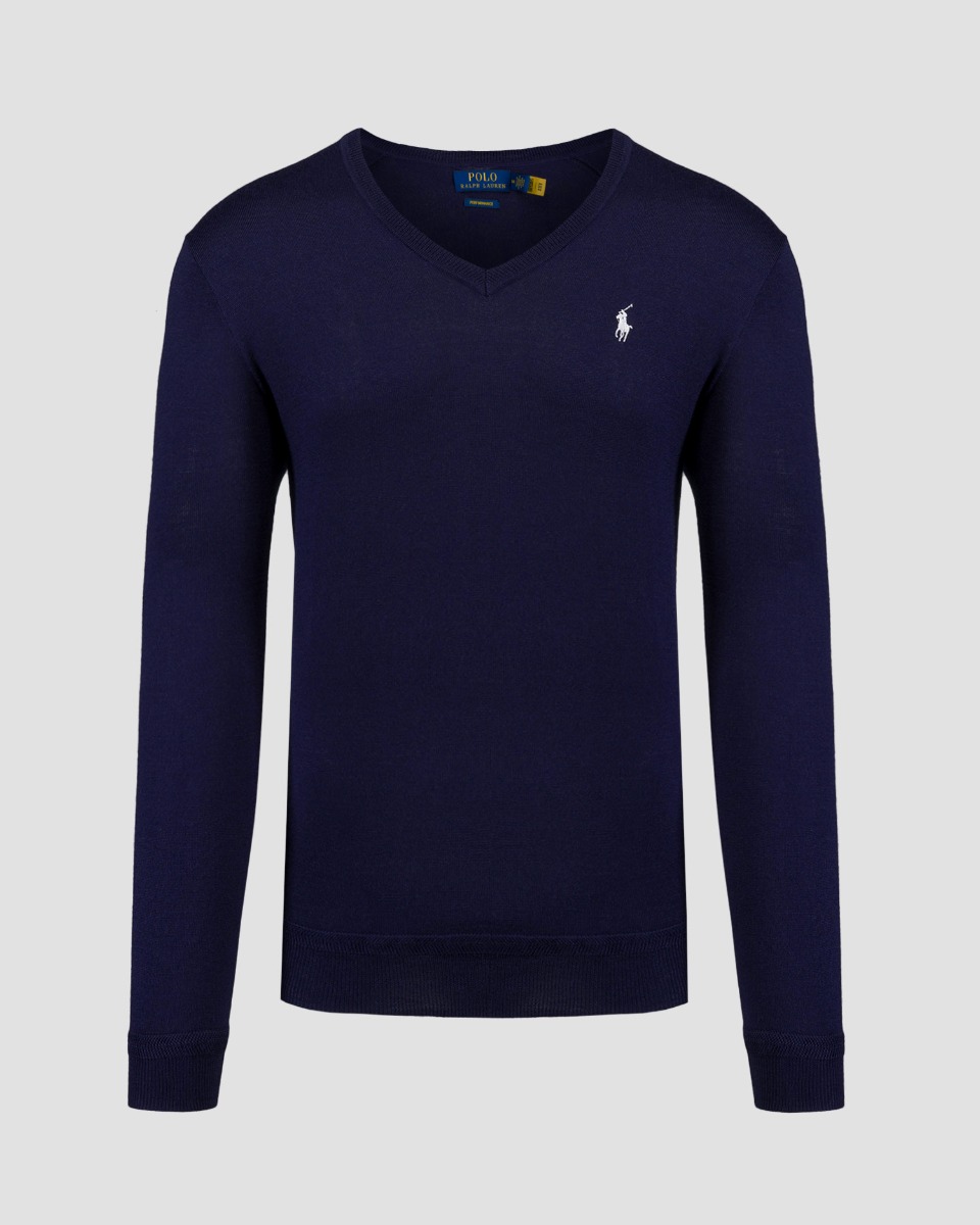 Men's navy blue sweater with wool Polo Ralph Lauren