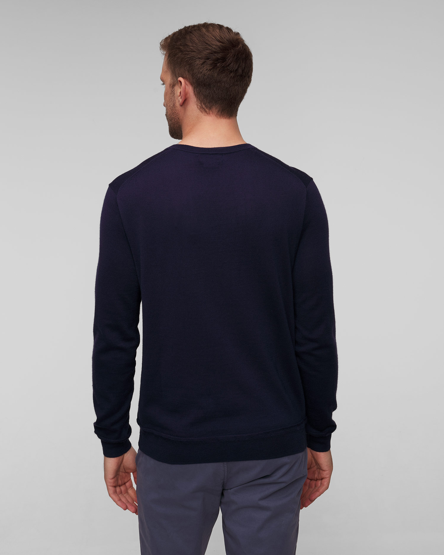 Polo Ralph Lauren Herrenpullover mit Wolle in Marineblau