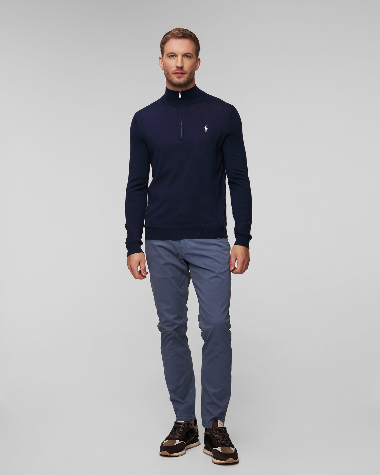 Men's navy blue sweater with wool Polo Ralph Lauren