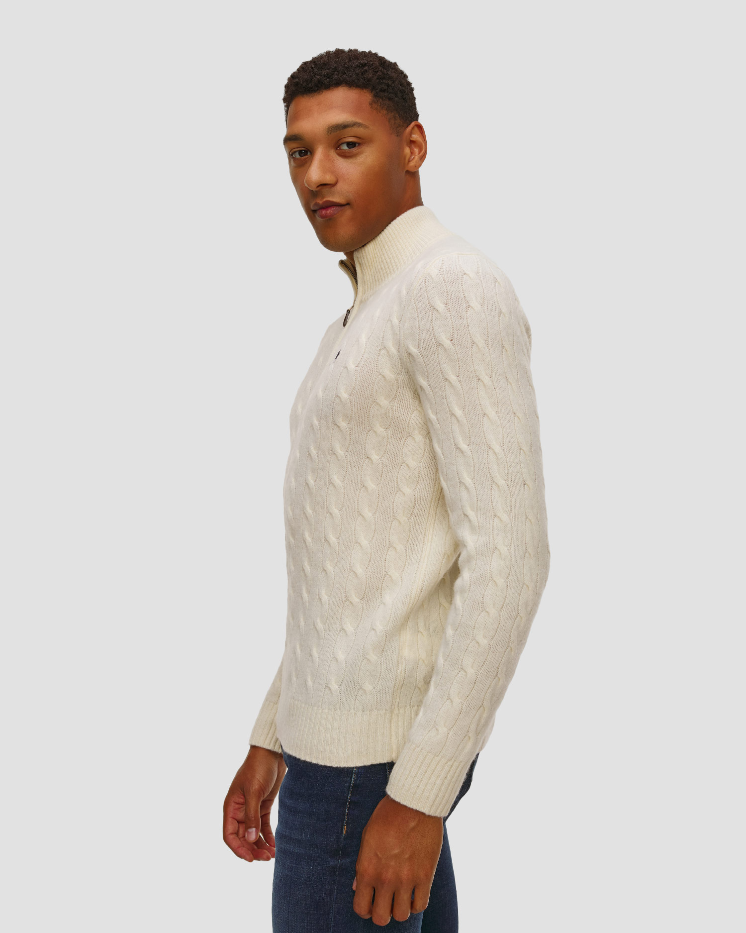 Men's white woolen sweater Polo Ralph Lauren
