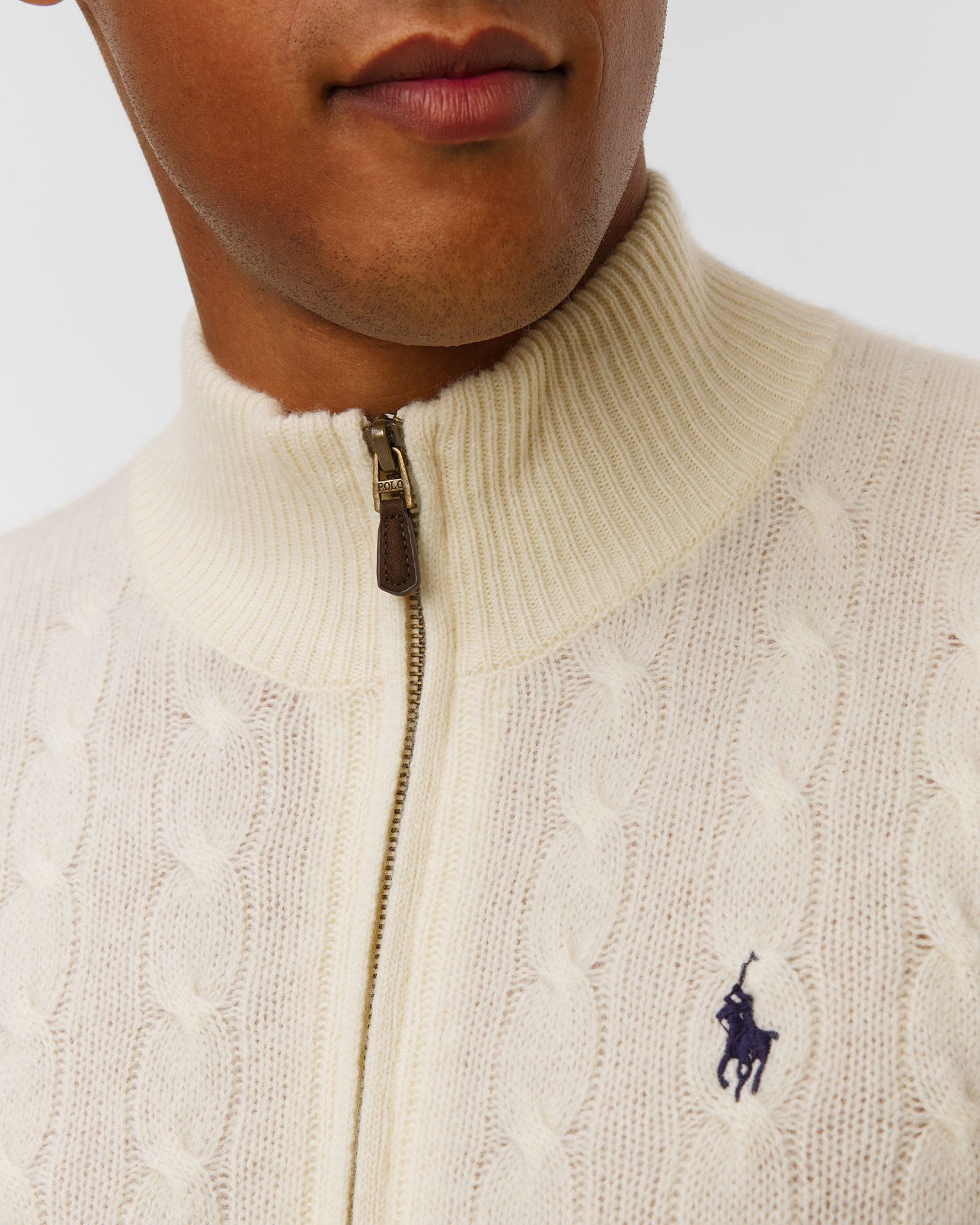 Pull en laine blanc pour hommes Polo Ralph Lauren
