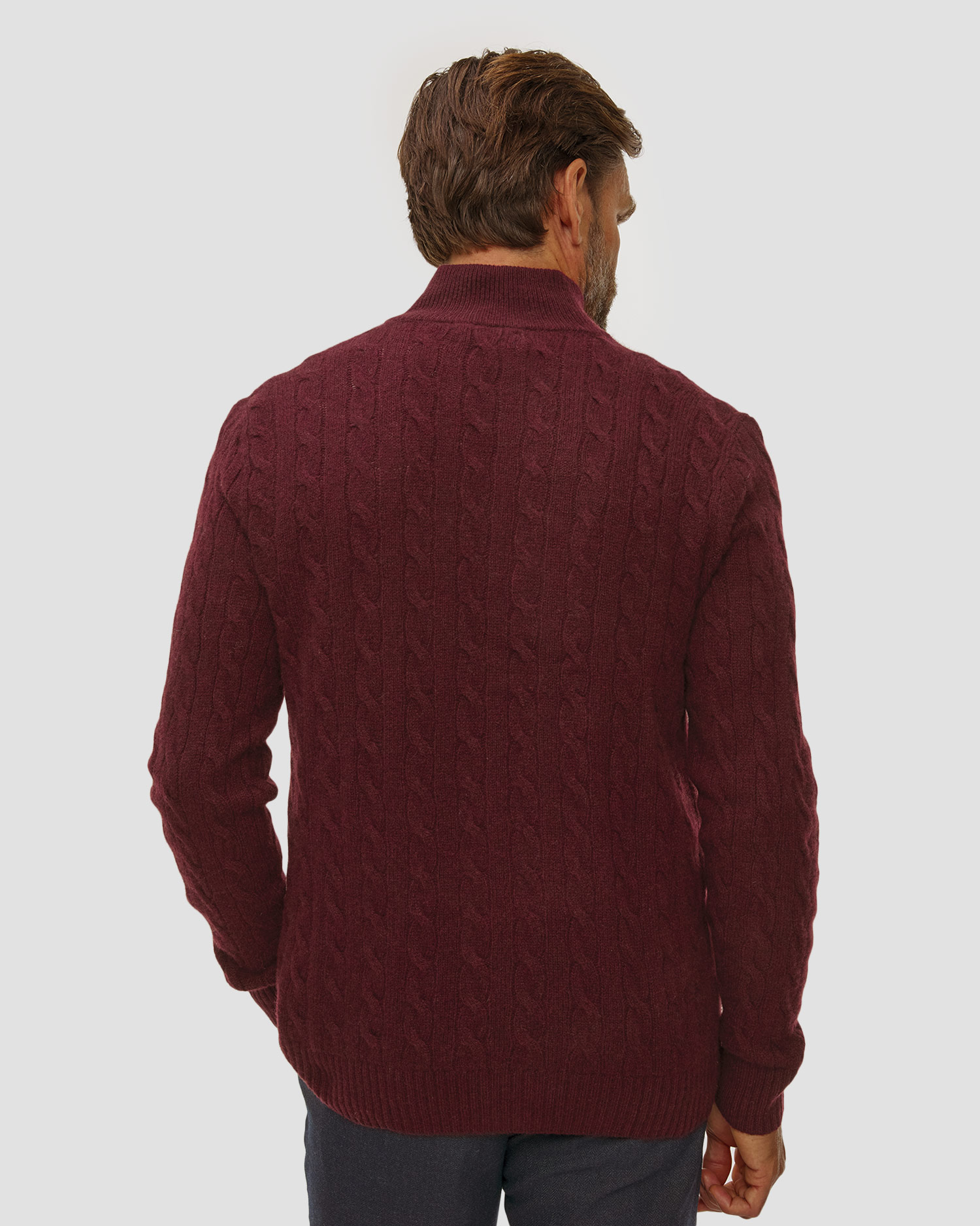 Bordowy sweter wełniany męski Polo Ralph Lauren