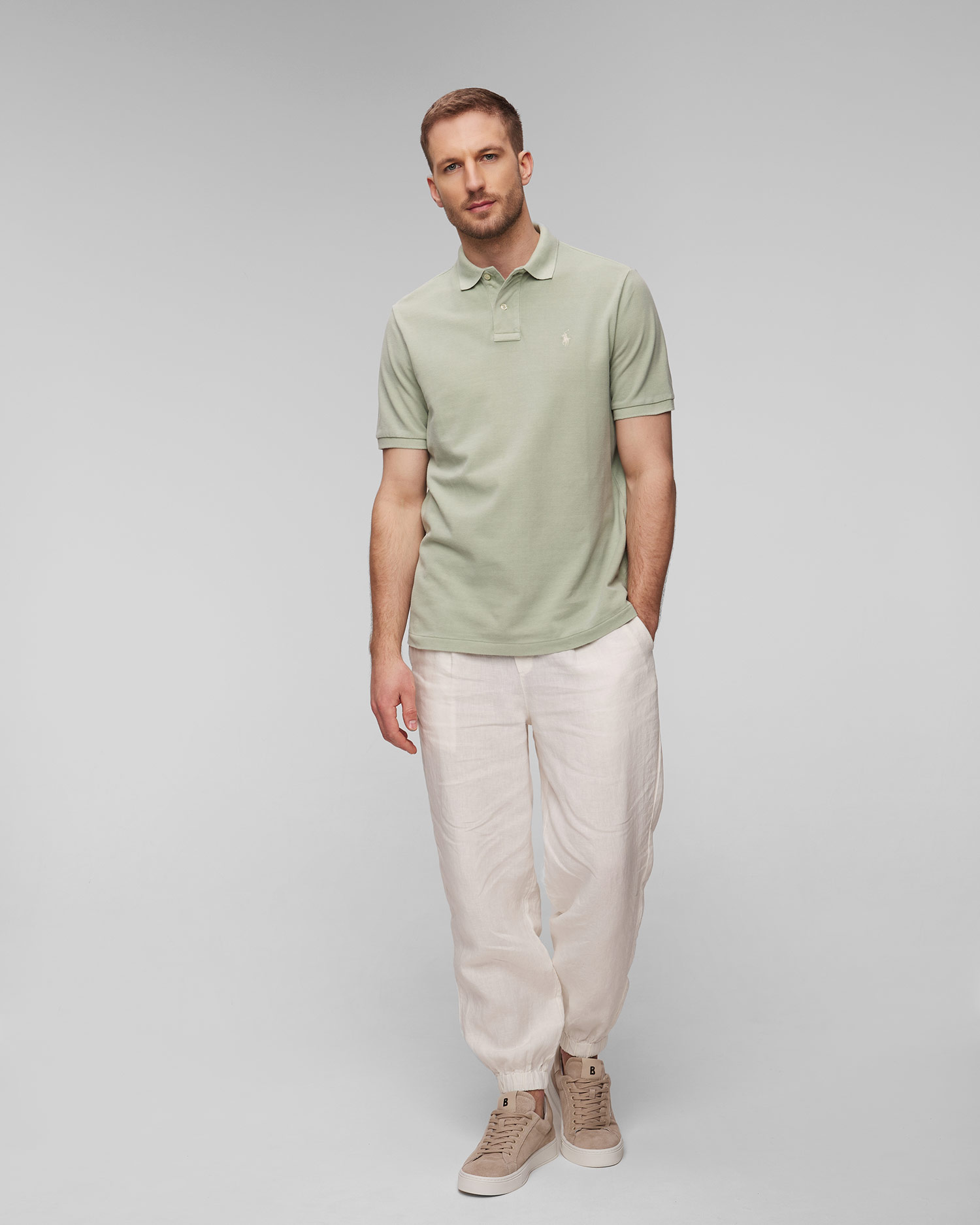 Zelená pánská polokošile Polo Ralph Lauren